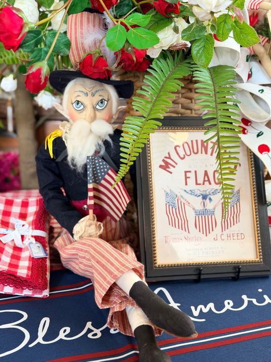 Uncle Sam Gathered Traditions Art Doll
