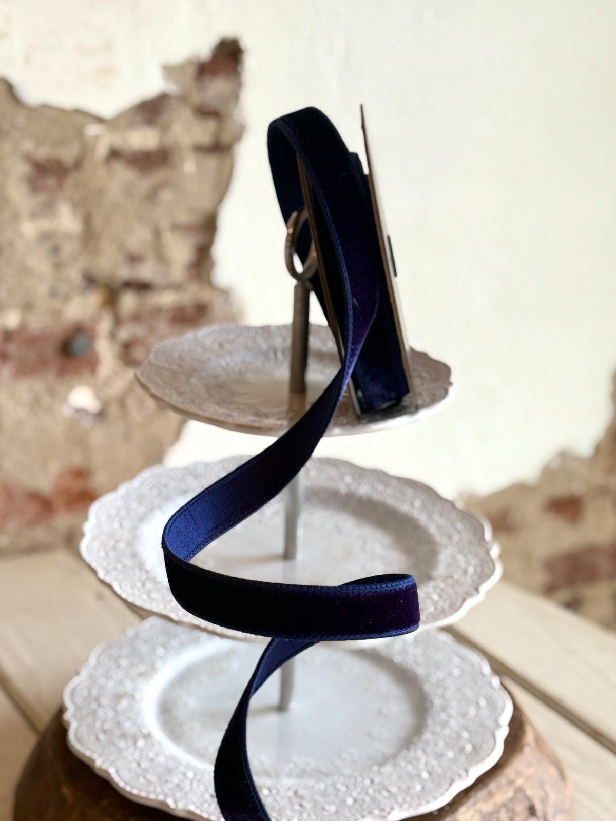 1" Navy Velvet - Sold by the yard
