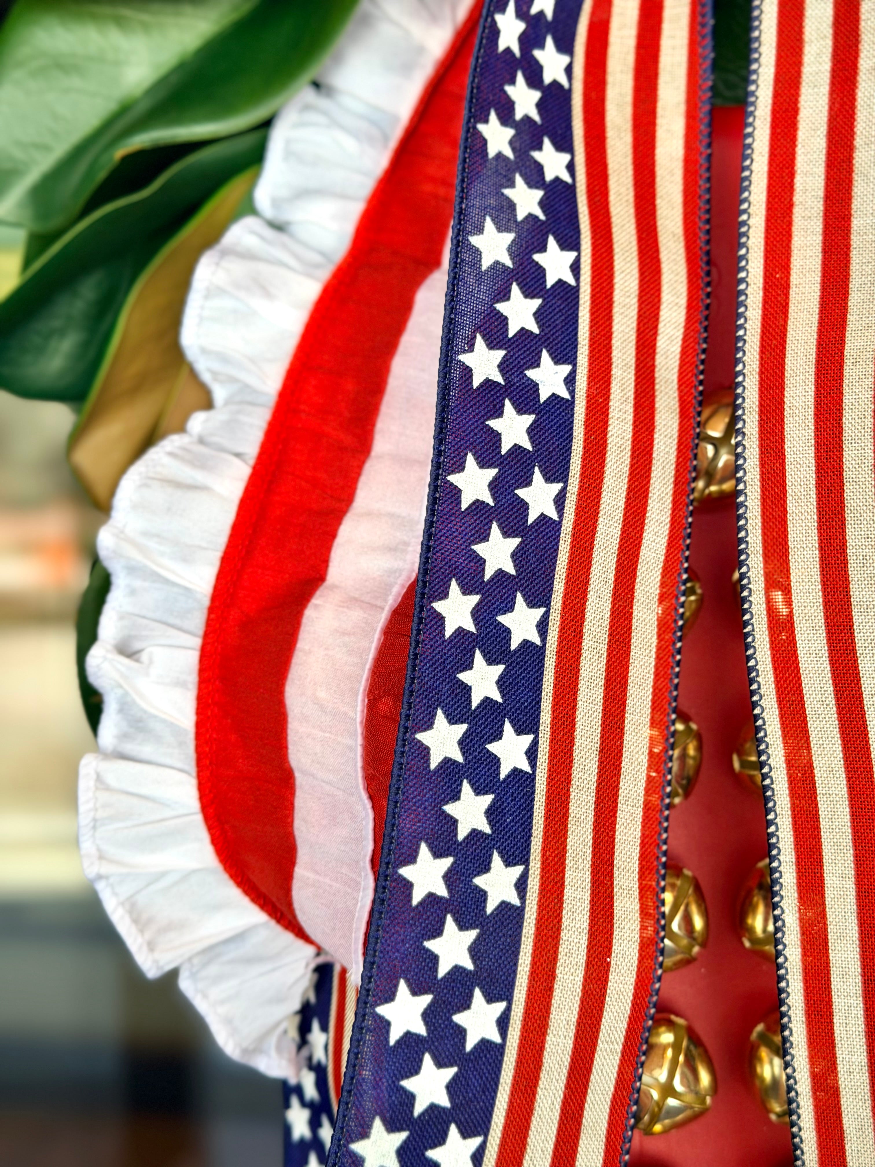 Star-Spangled Magnolia Swag with Bell Strap