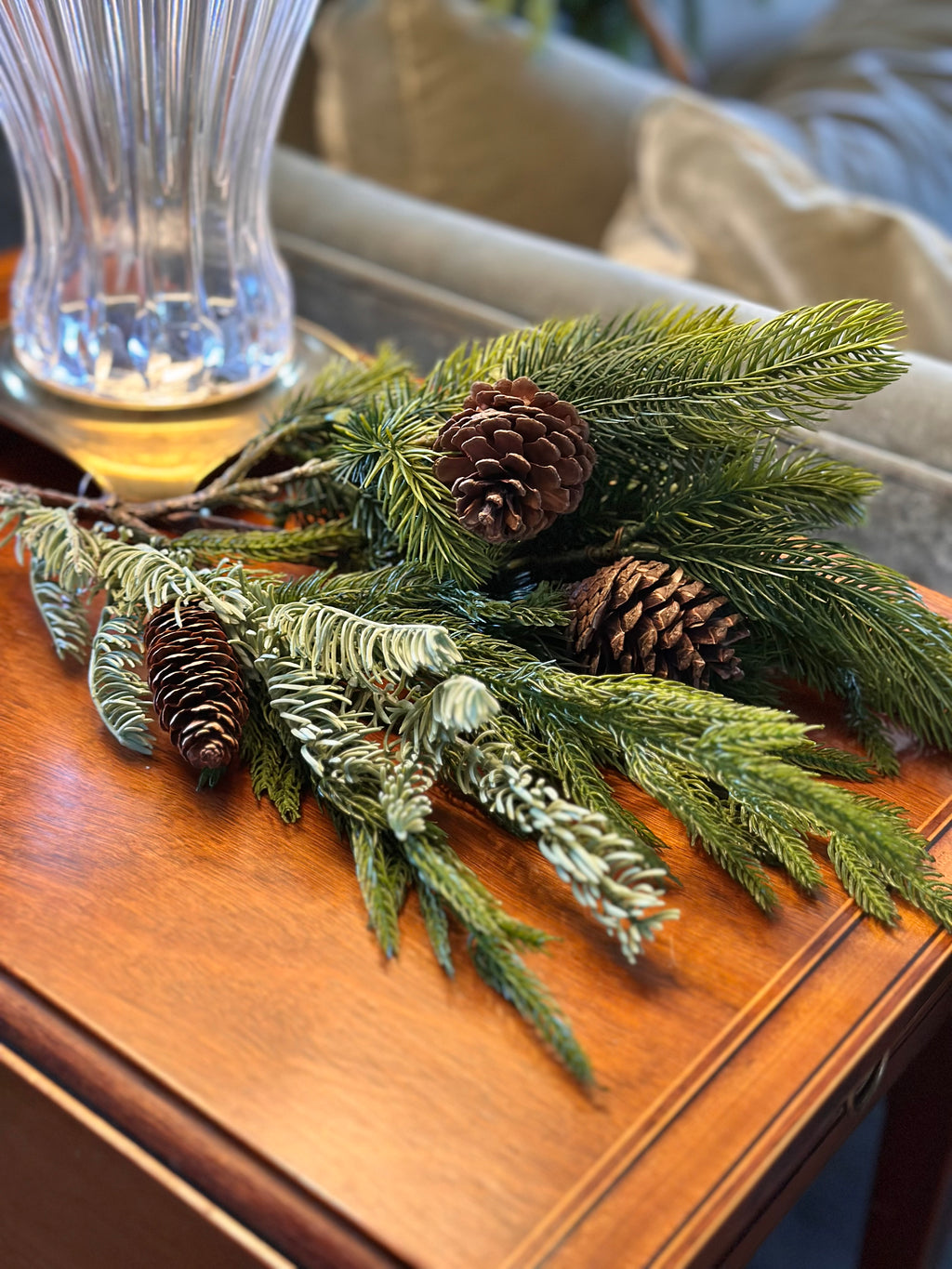 *ONLINE EXCLUSIVE!* 24" REAL TOUCH NORFOLK/SPRUCE/JUNIPER SPRAY