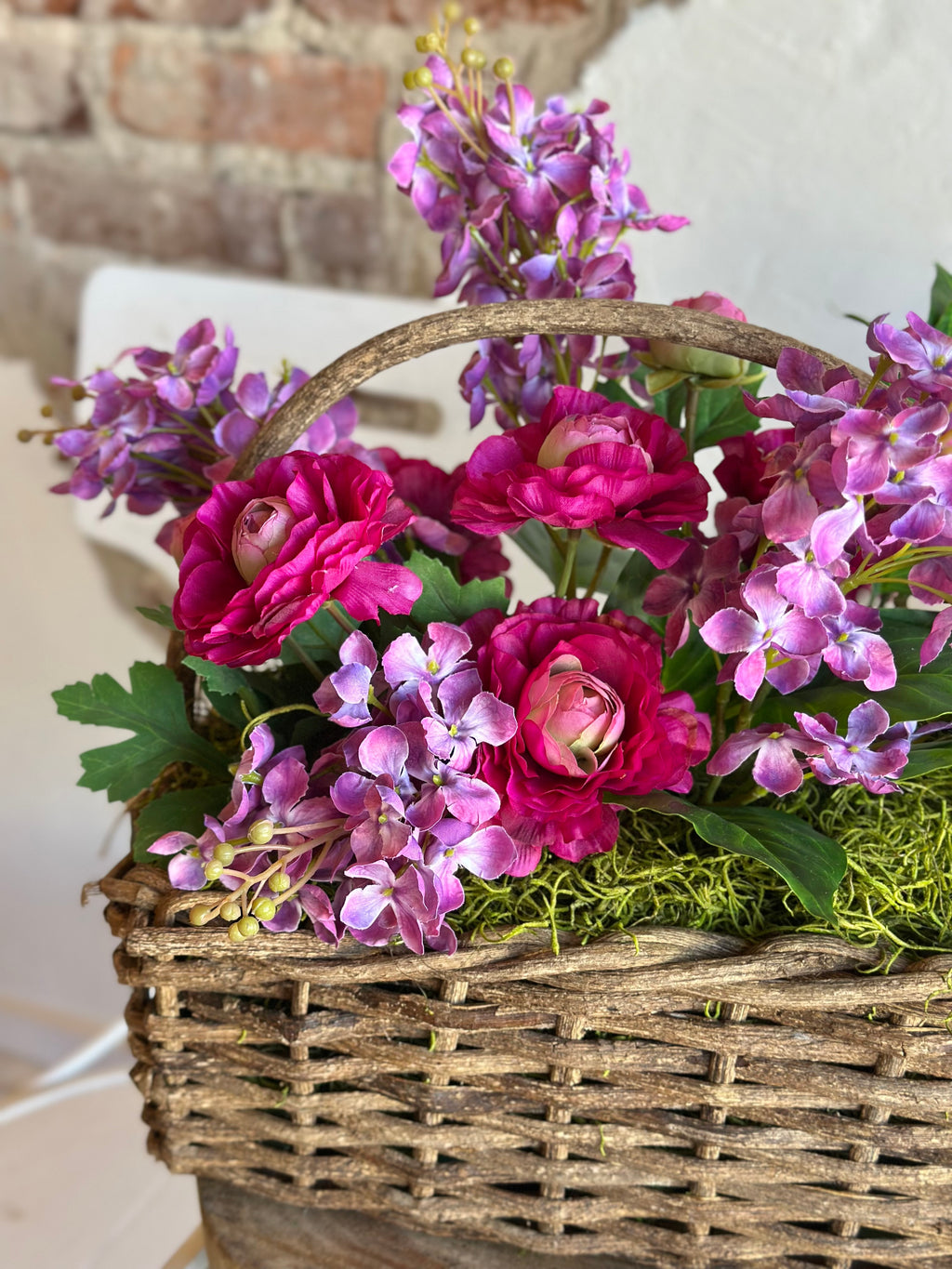 Lilac Ranunculus Basket