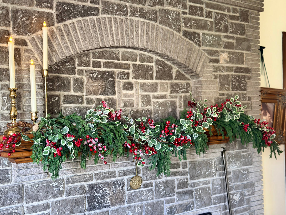 Holly Berry & Fir Garland