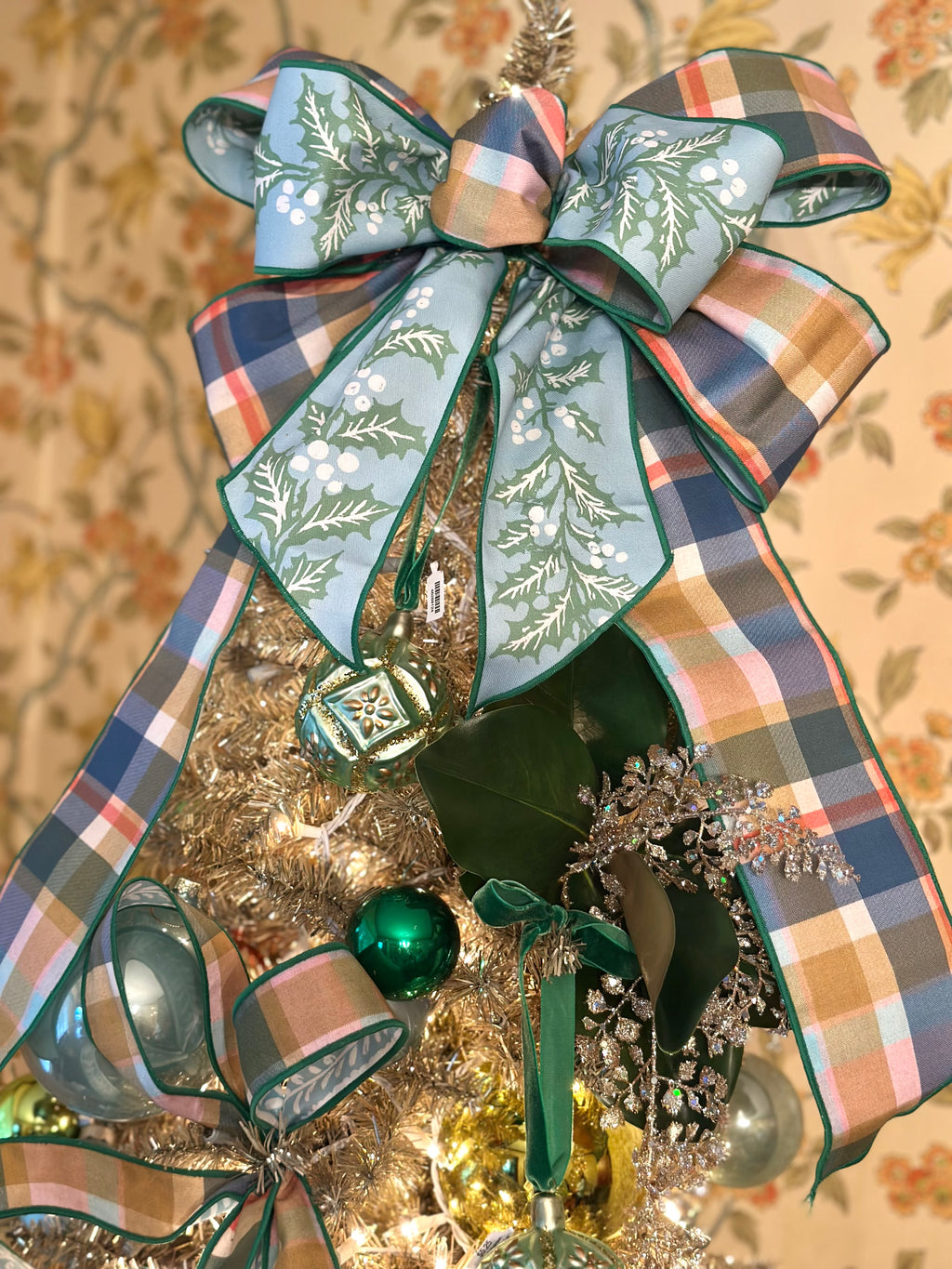 Blues & Holly Plaid Ribbon