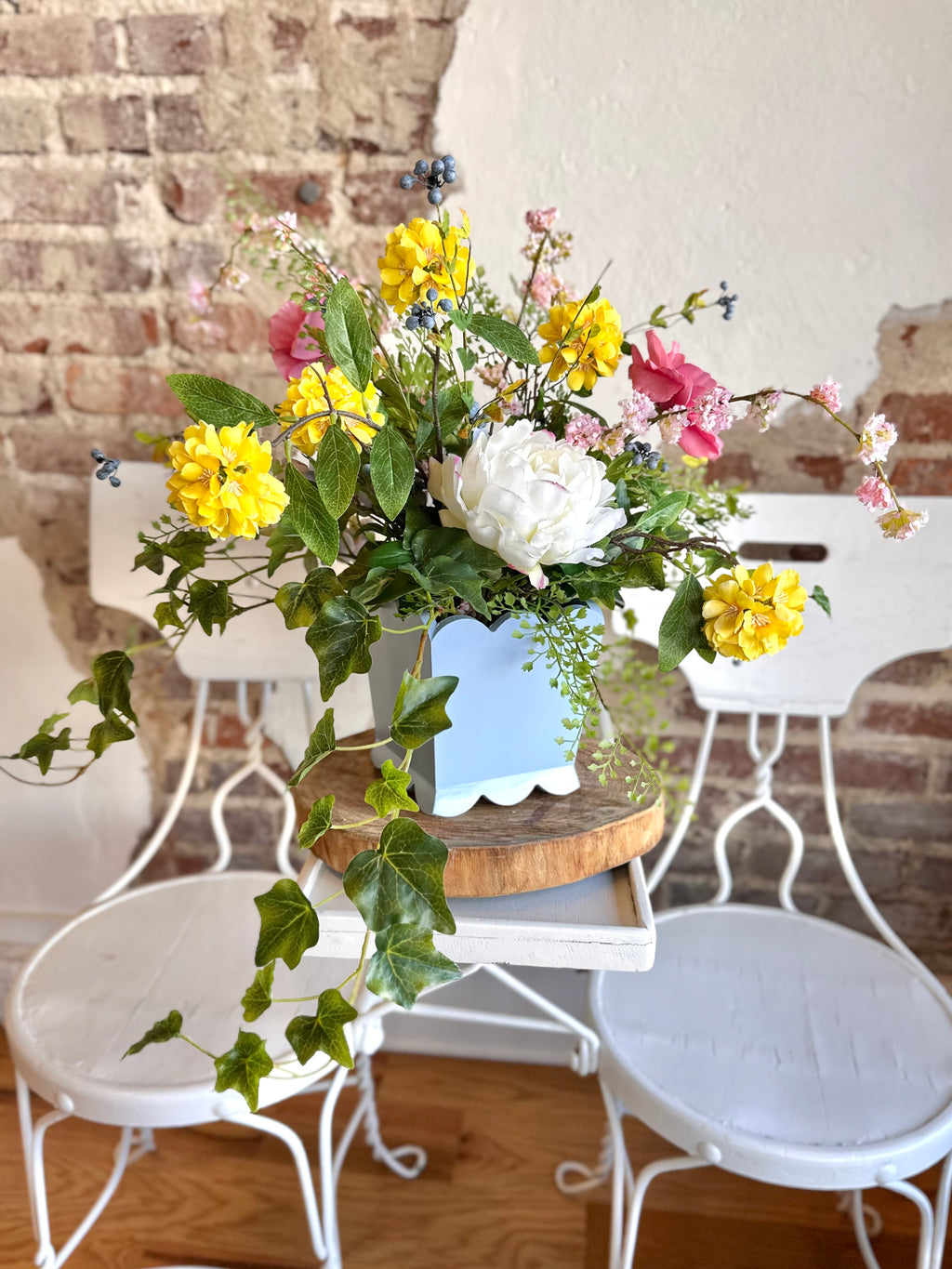 Peony & Kerria Arrangement