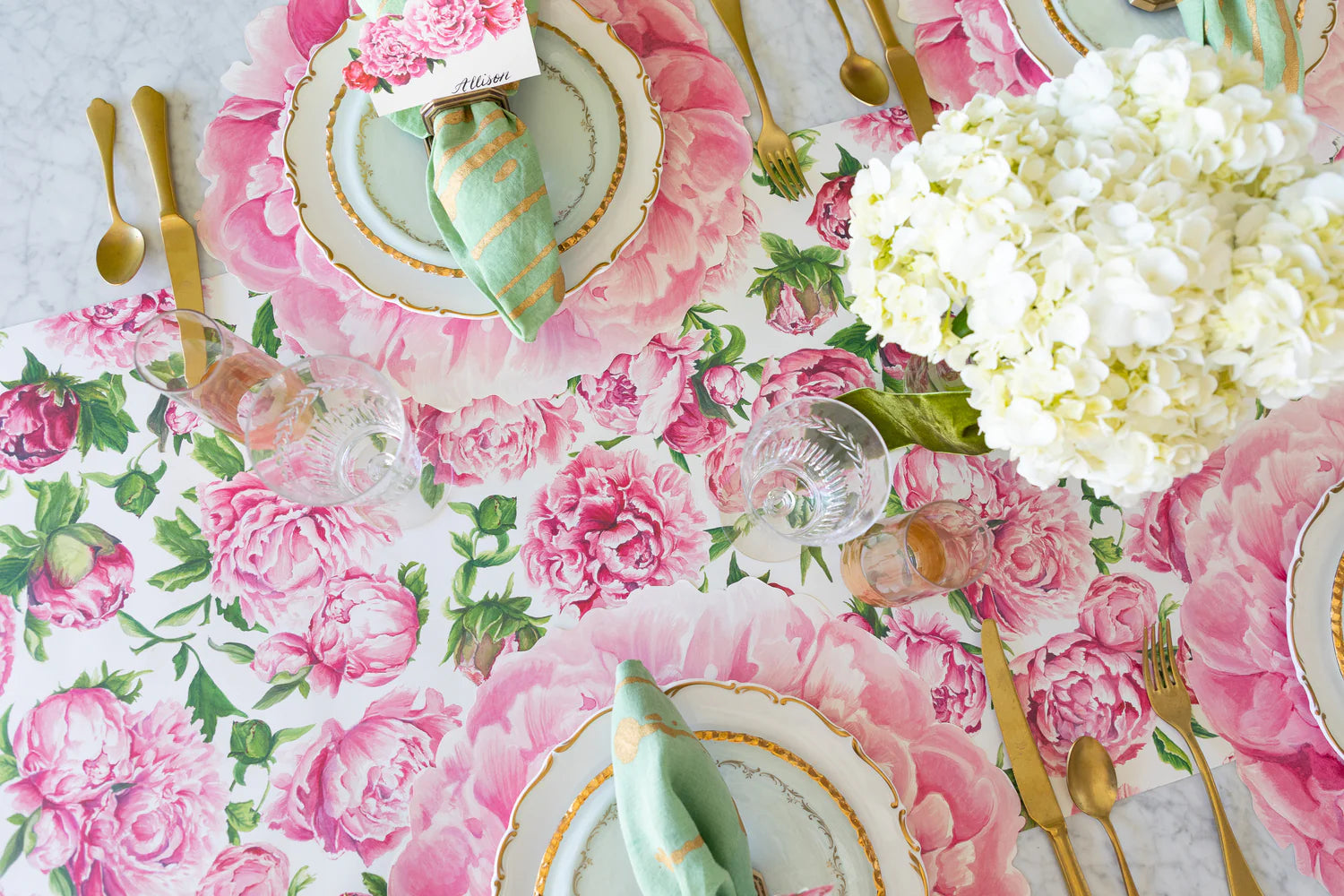 Hester & Cook Peonies in Bloom Runner