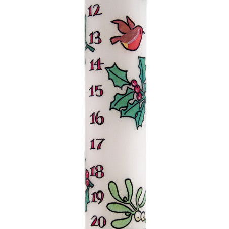 HOLLY AND THE IVY ADVENT DINNER CANDLE