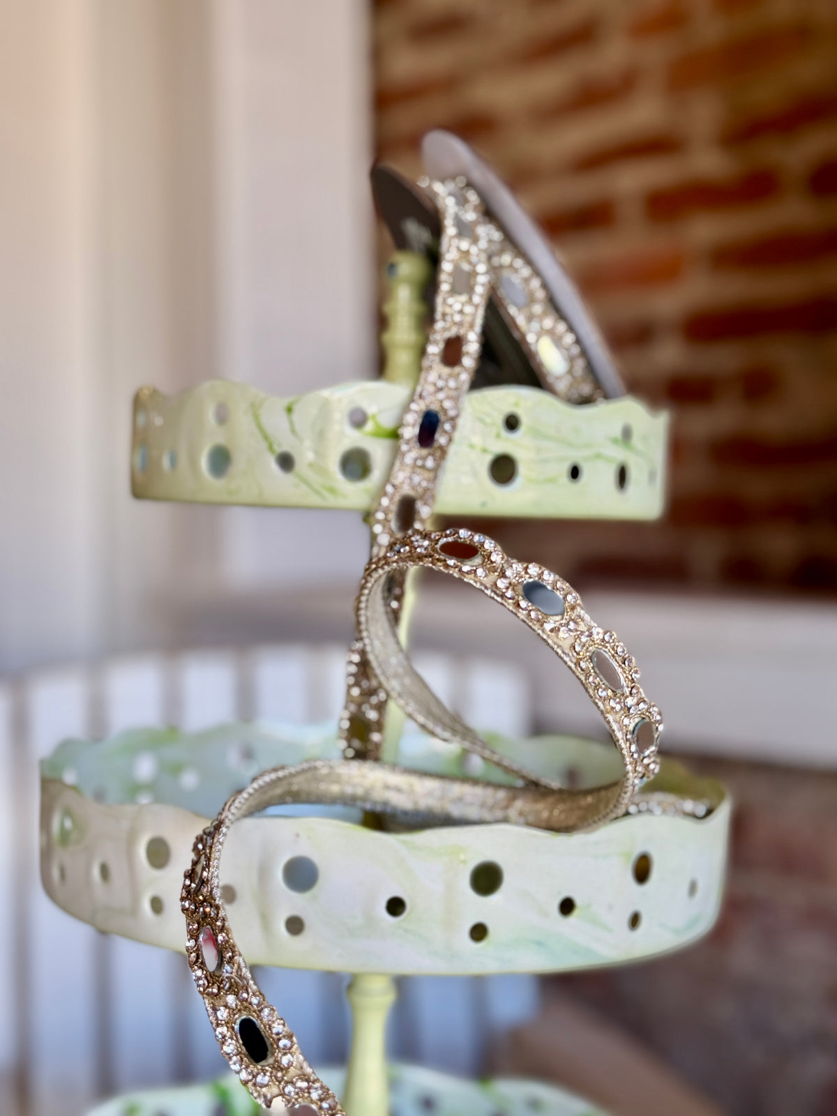 0.75” Diamond Reflection - Crystal, SOLD BY THE YARD
