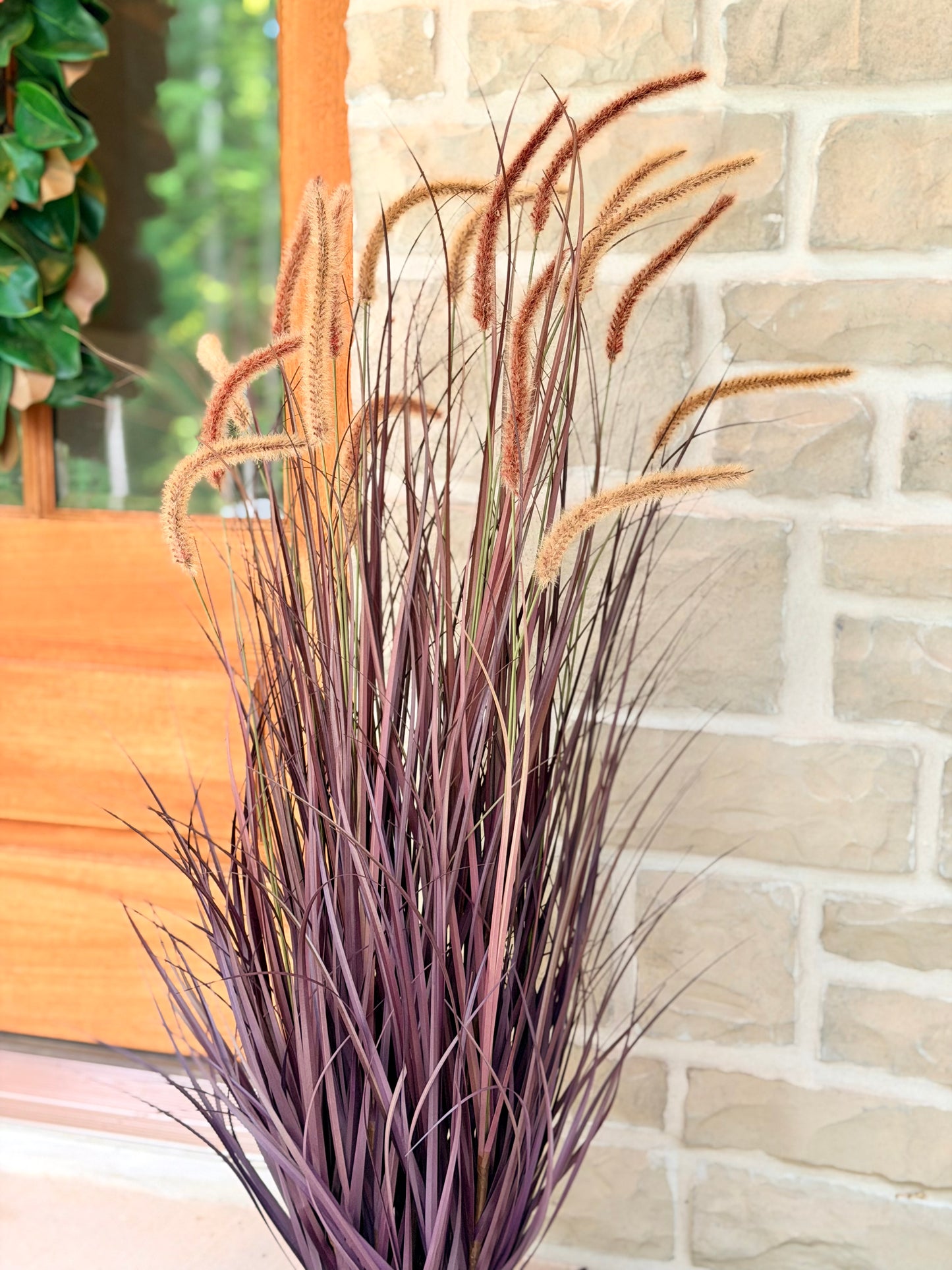 48" UV POTTED AUTUMN FOUNTAIN PLUME GRASS