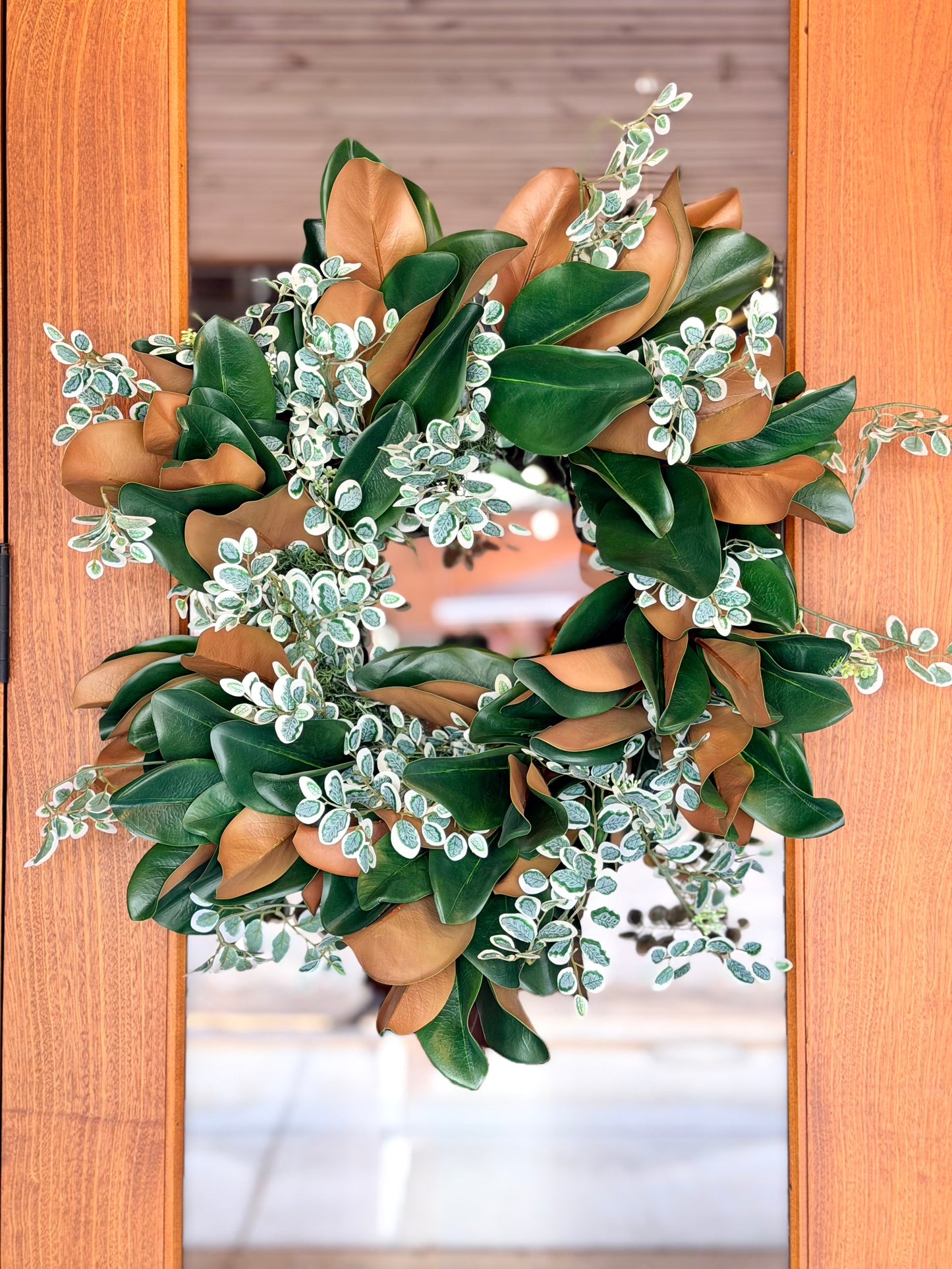 Magnolia & Button Bush Wreath