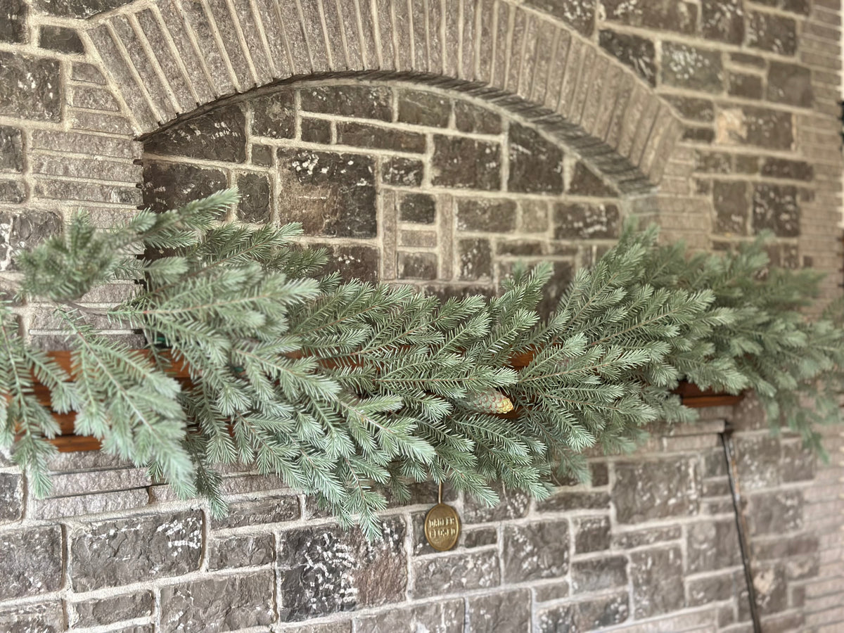 72” Wild Forest Spruce Garland with Cone