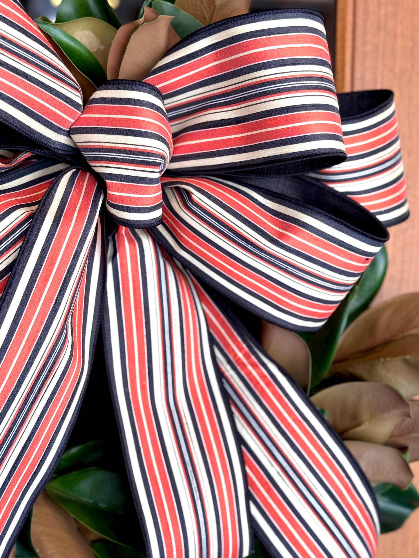 Vintage Halloween Stripes Bow