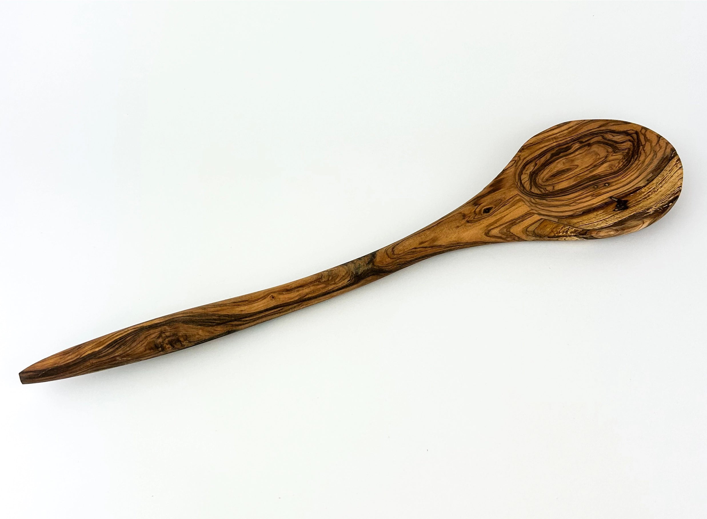 Long Olive Wood Wide Spoon