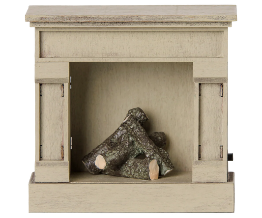 Maileg - Fireplace, Mouse - Off white