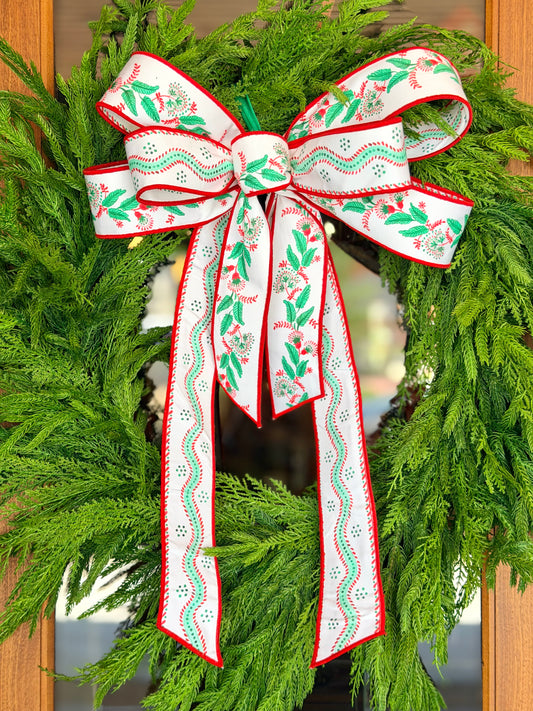 White Christmas Bow