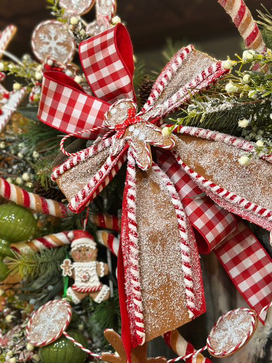 15” Sugar/Spice Gingerbread Bow
