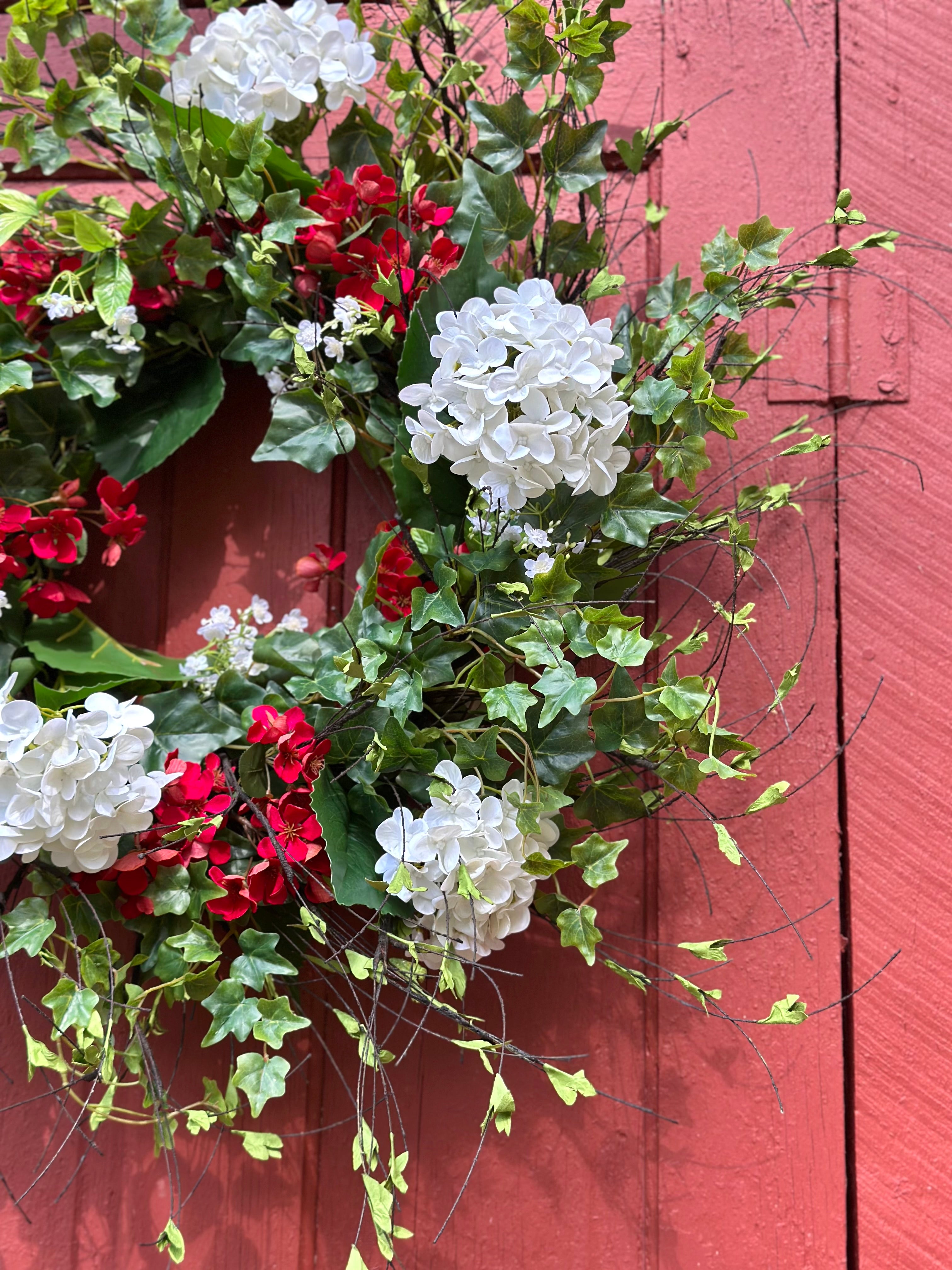 White & Red Wreath