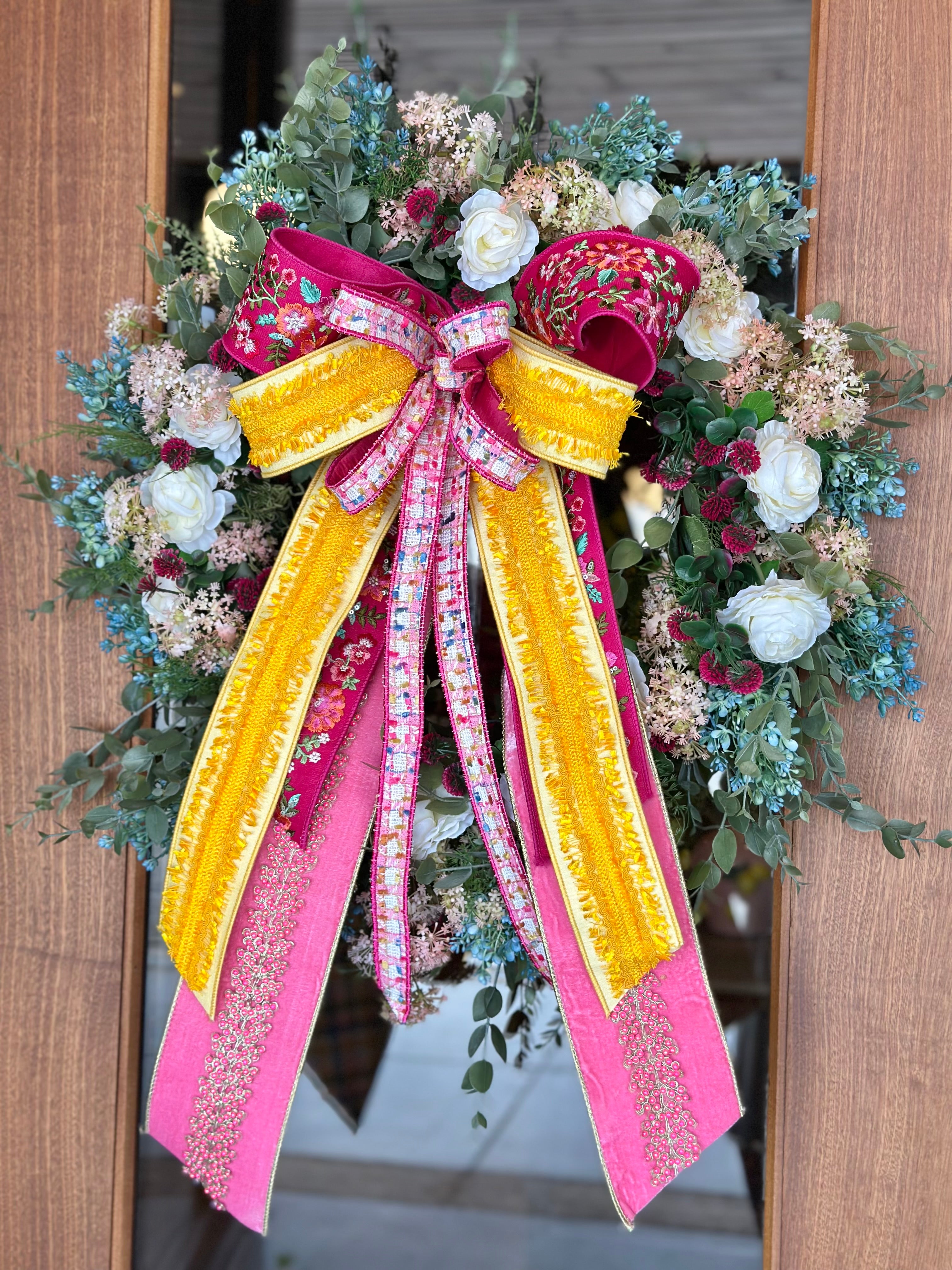 In Full Bloom Wreath & Bow