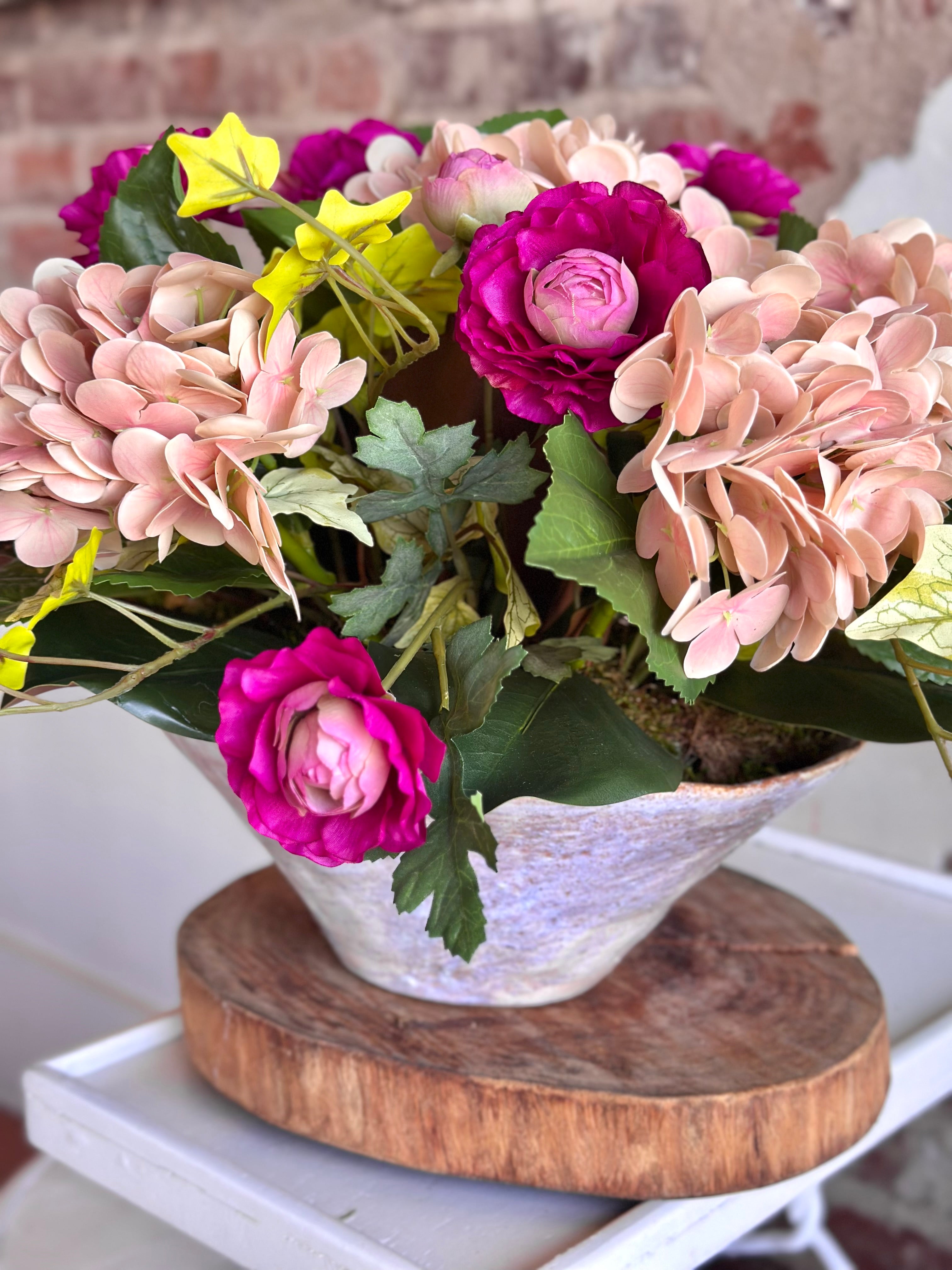 Ranunculus Blush Hydrangea Arrangement