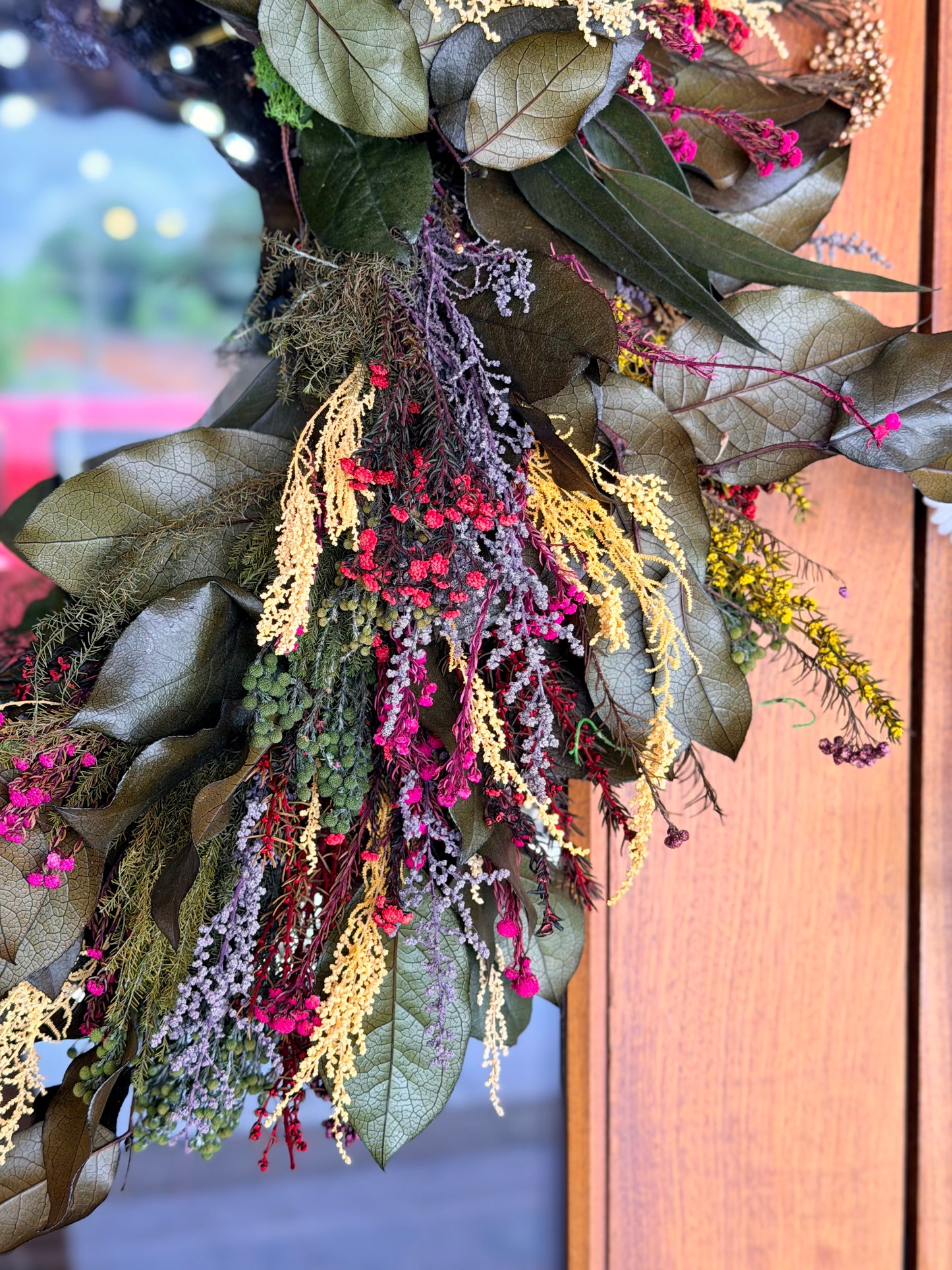 Preserved Fall Florals Wreath