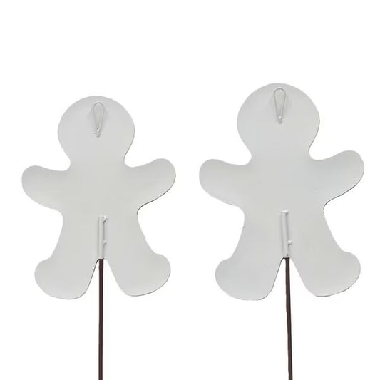 Sweet Seasons Gingerbread Boy Cookie Stakes - Red Buttons