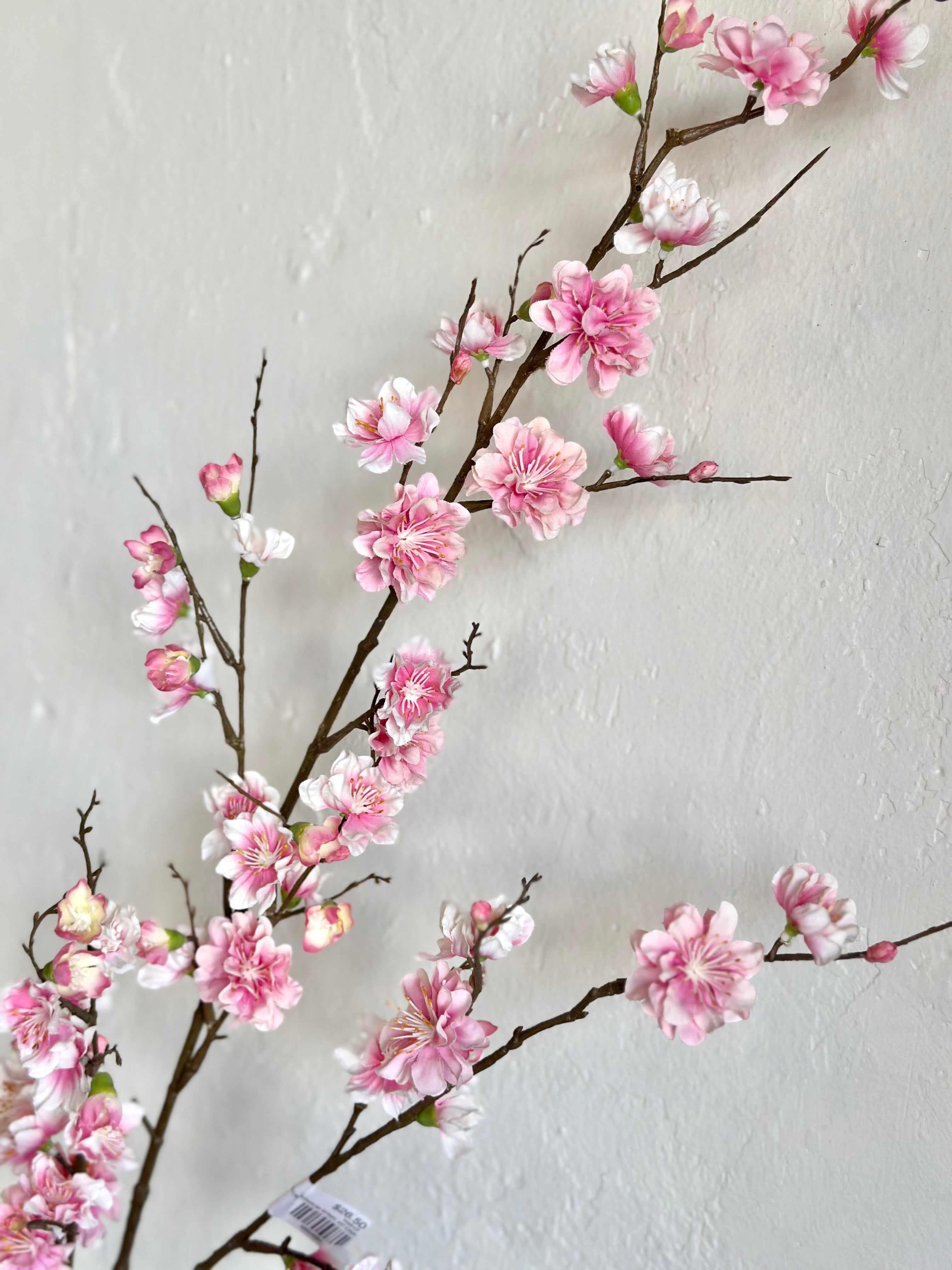 PLUM BLOSSOM SPRAY 43" CREAM/PINK