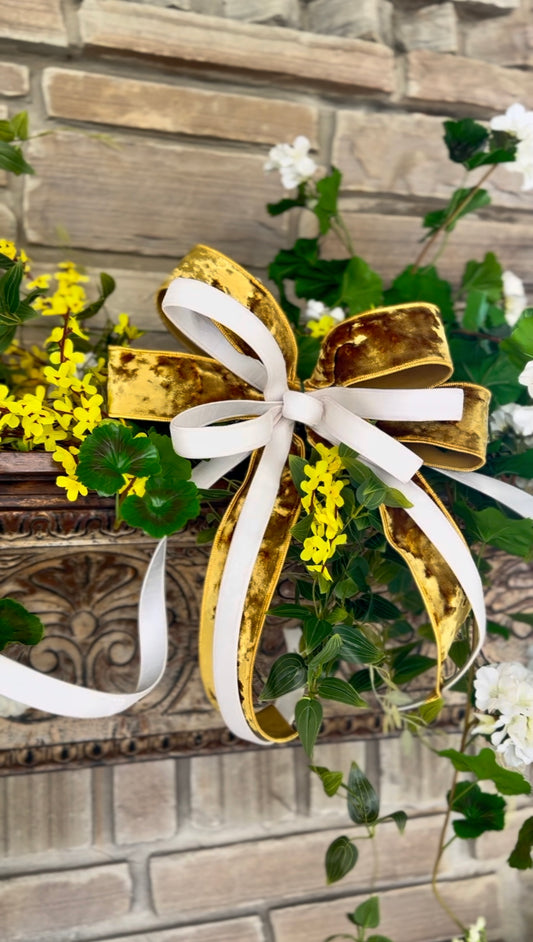 2.5" Crushed Velvet- Mustard