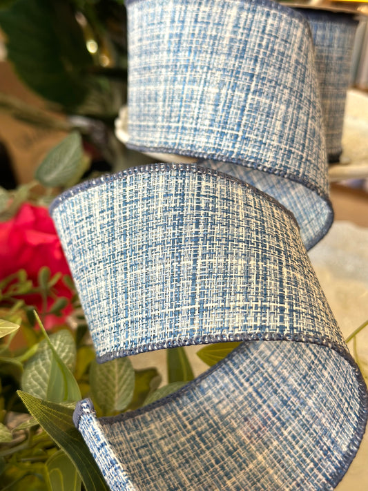 2.5" Course Linen, Denim Blue