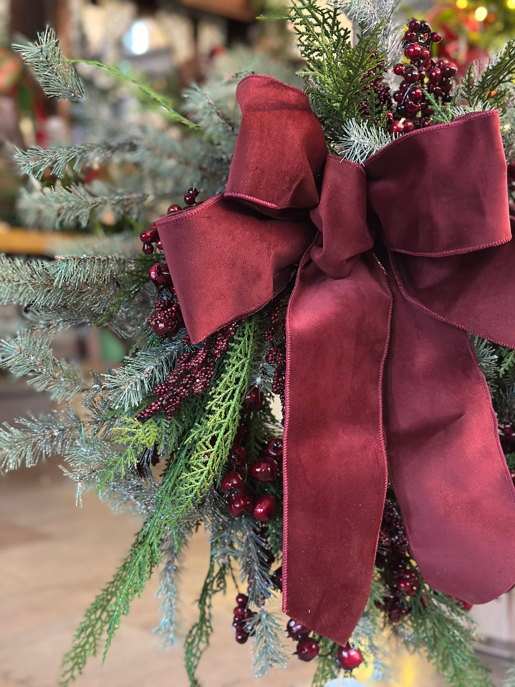 Burgundy Red Berry Wreath
