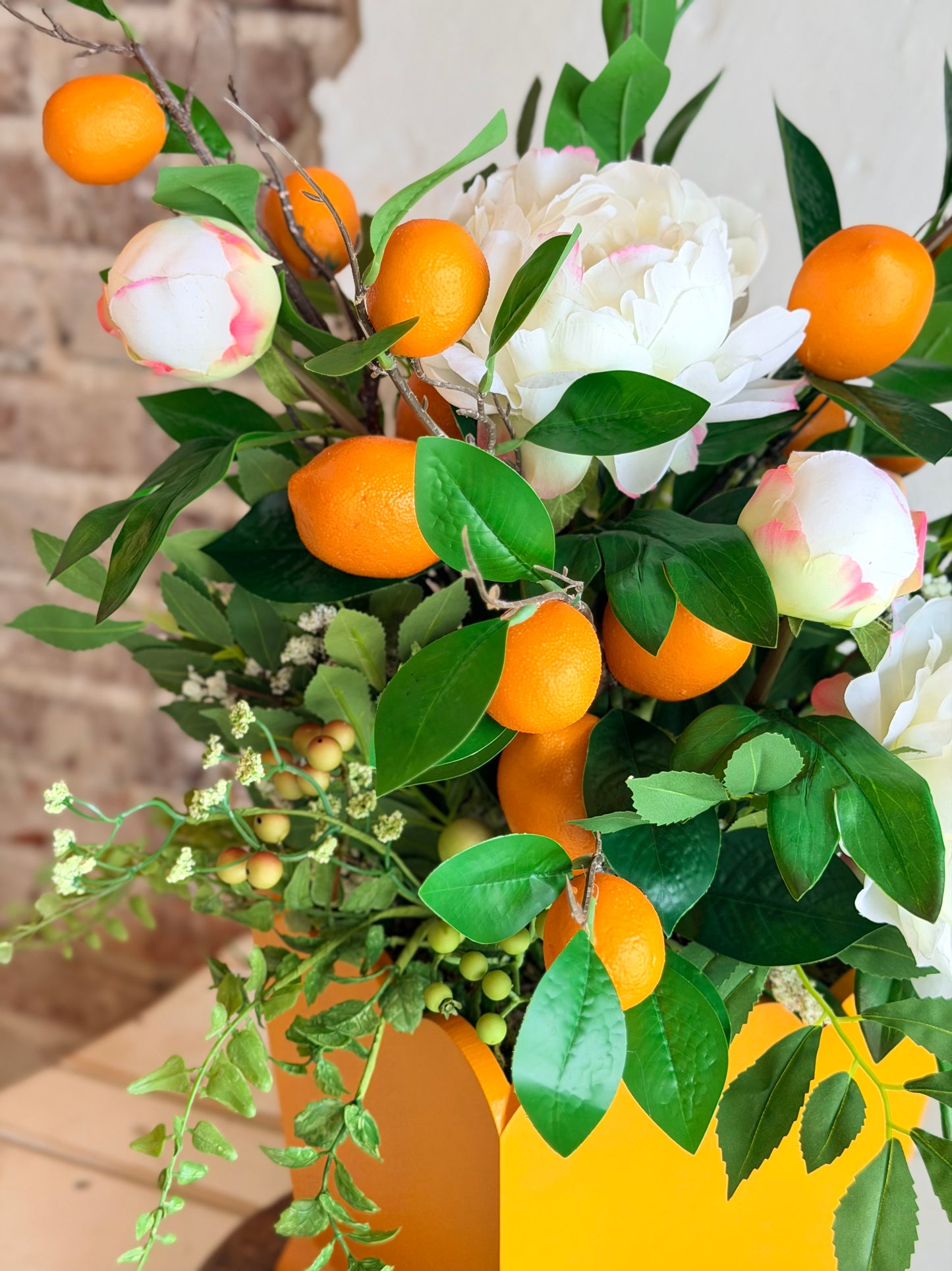 Orange and Peonies Arrangement ~ Large
