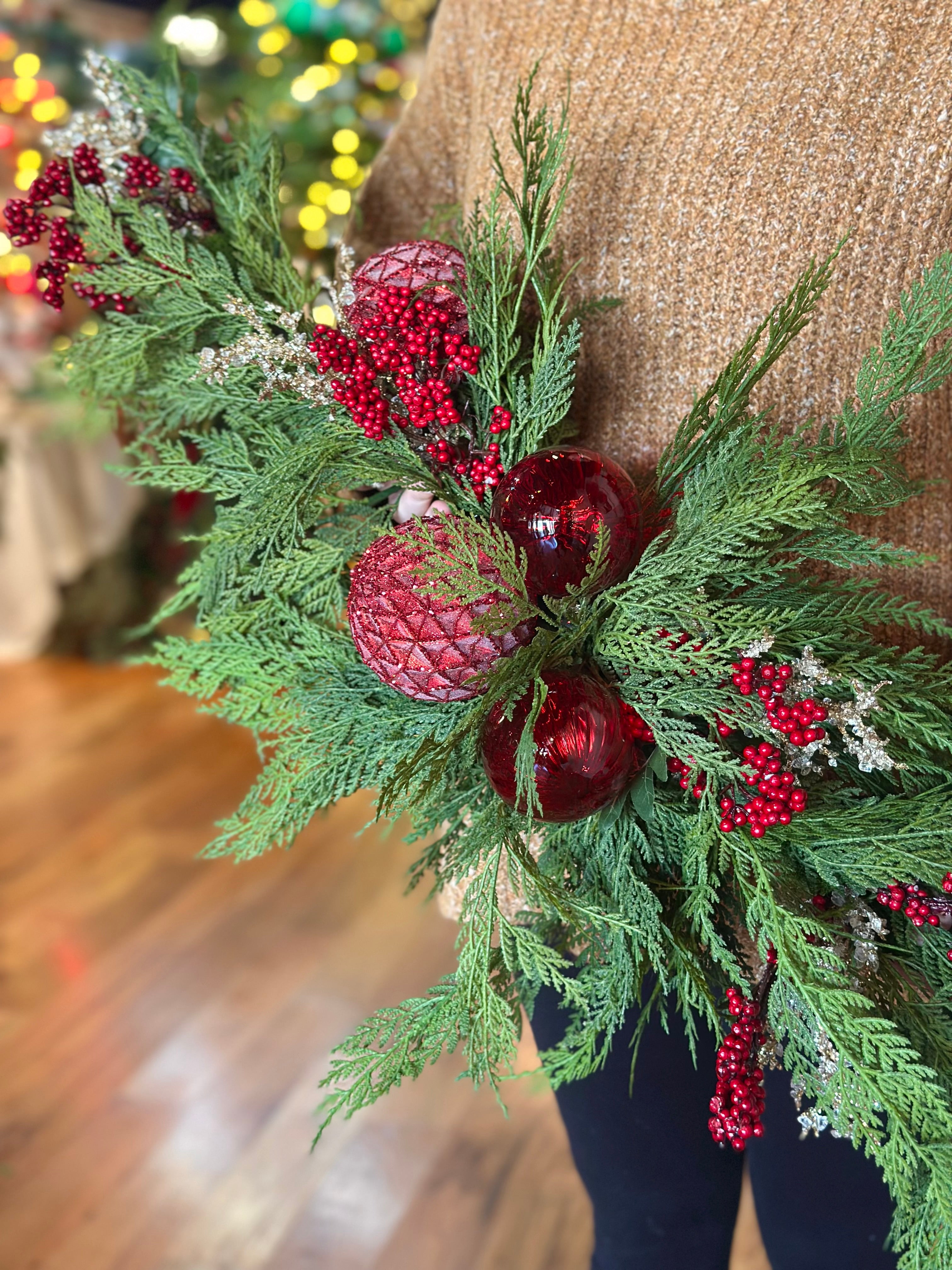 Crimson & Cedar Centerpiece