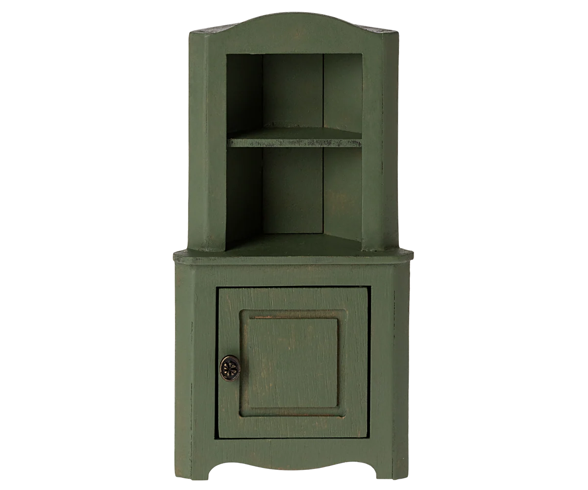 Maileg - Corner cabinet, Mouse - Dark green