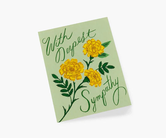 “Marigold Sympathy” Greeting Card