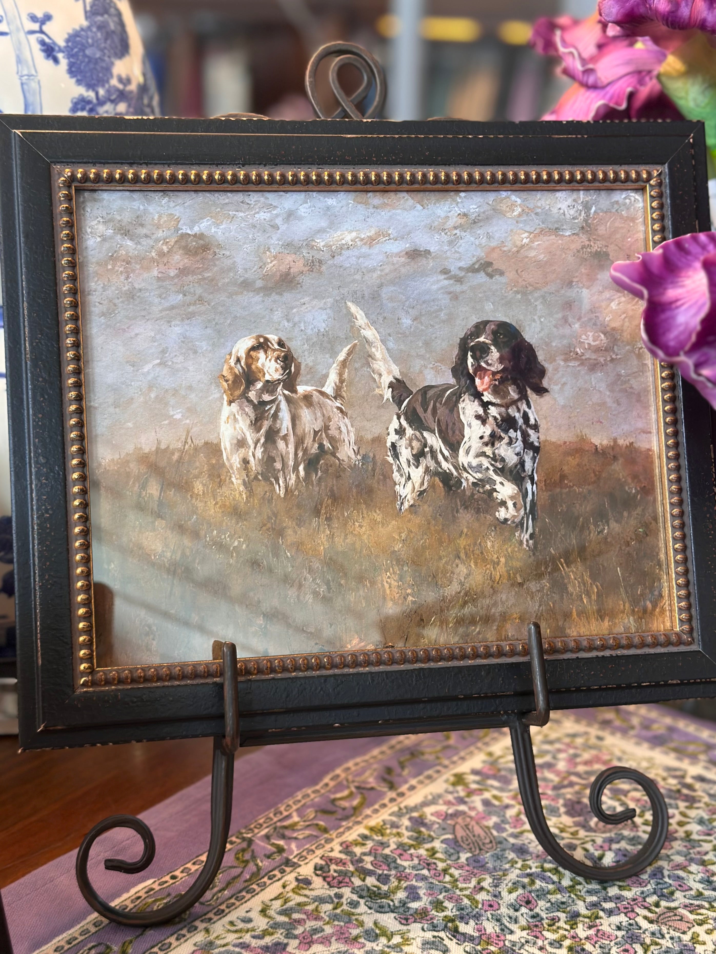 Springer Spaniel Vintage Oil Painting Reproduction