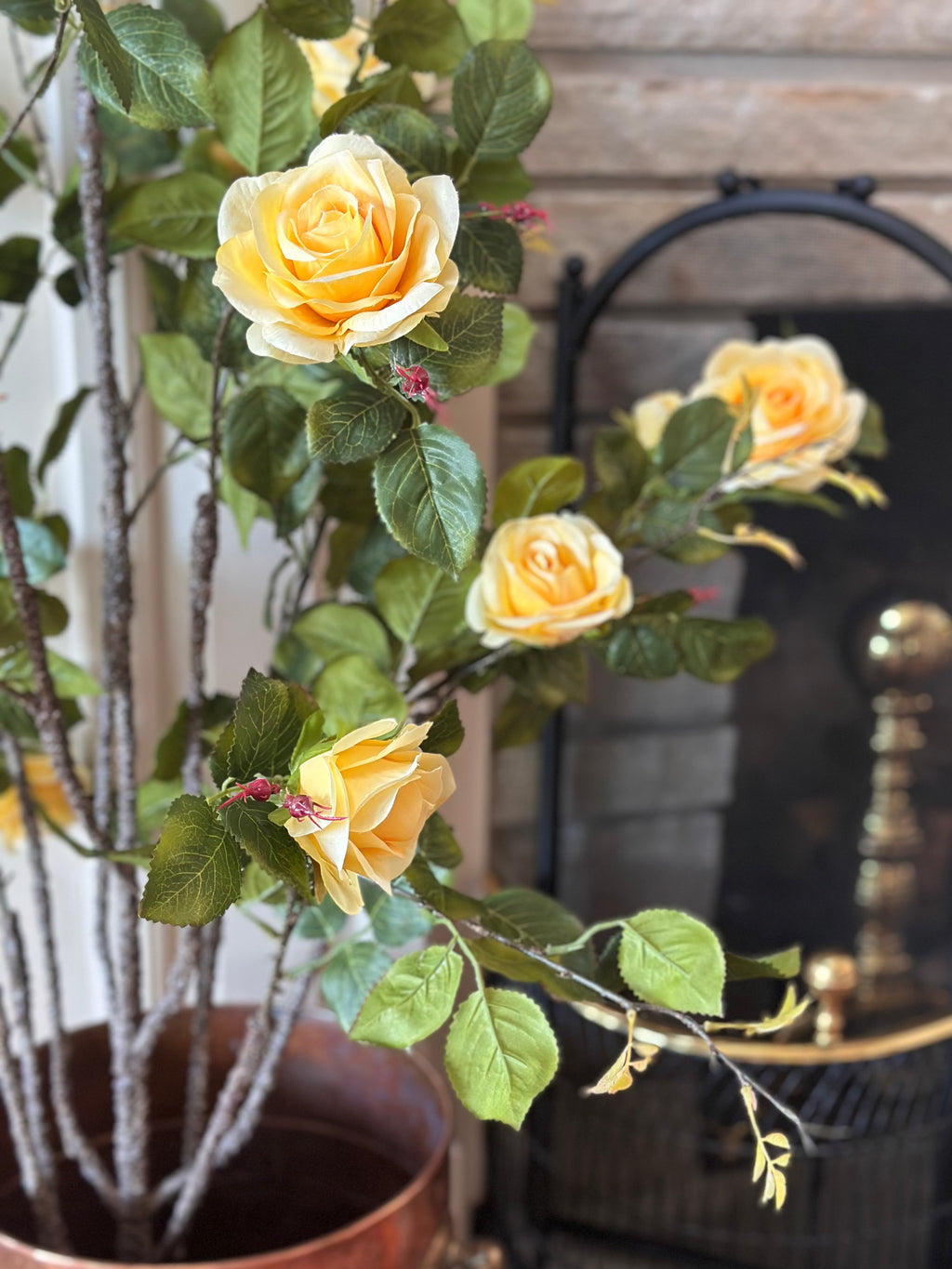 48" Potted Rose Bush w/Bendable Stems