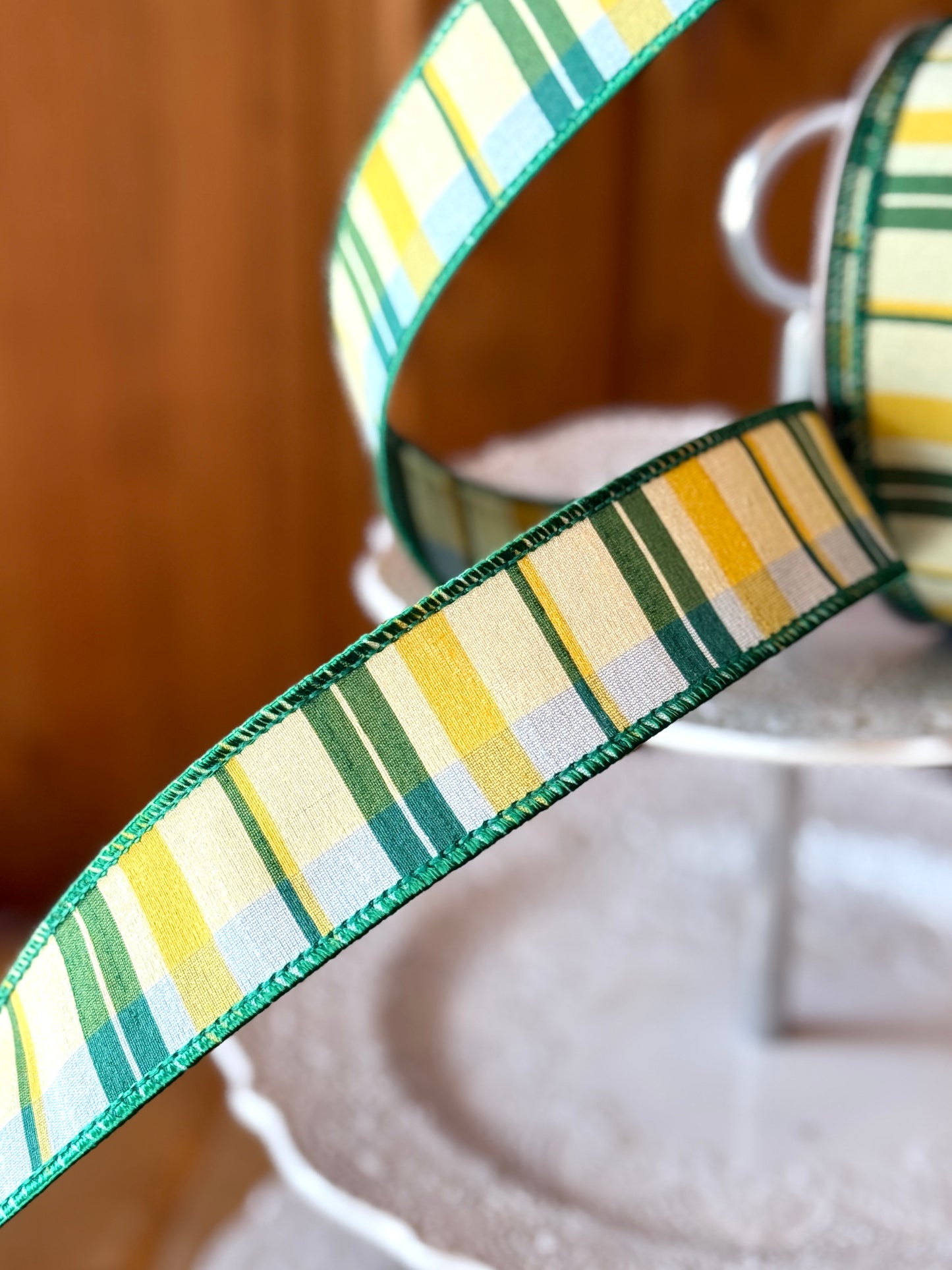 1.5" Wide Spring Garden Plaid - Sold by the yard