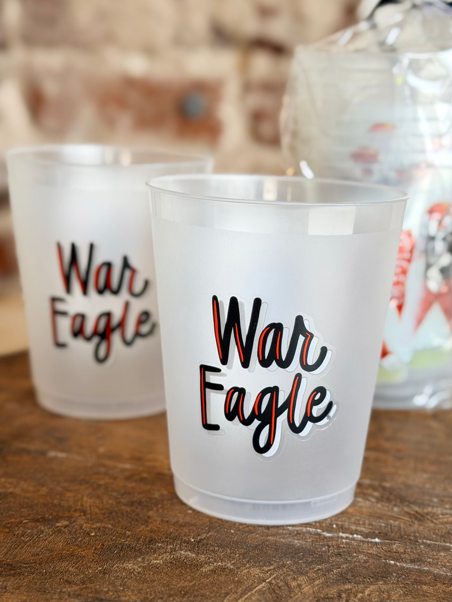 Auburn Mascot Frosted Cups Set - Set of 8