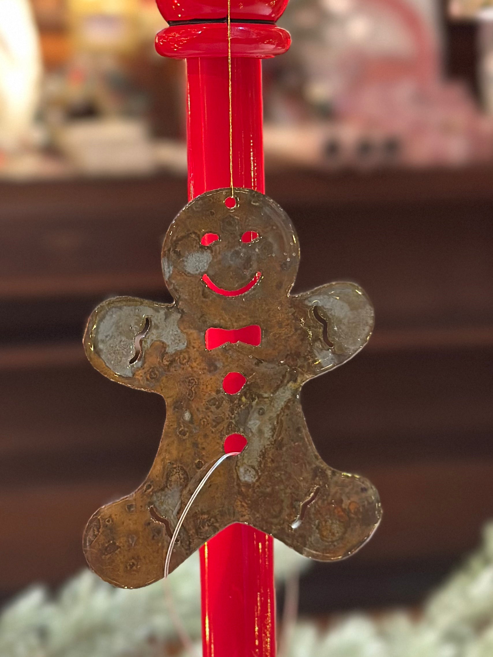 2.5" Copper Gingerbread Man Metal Ornament