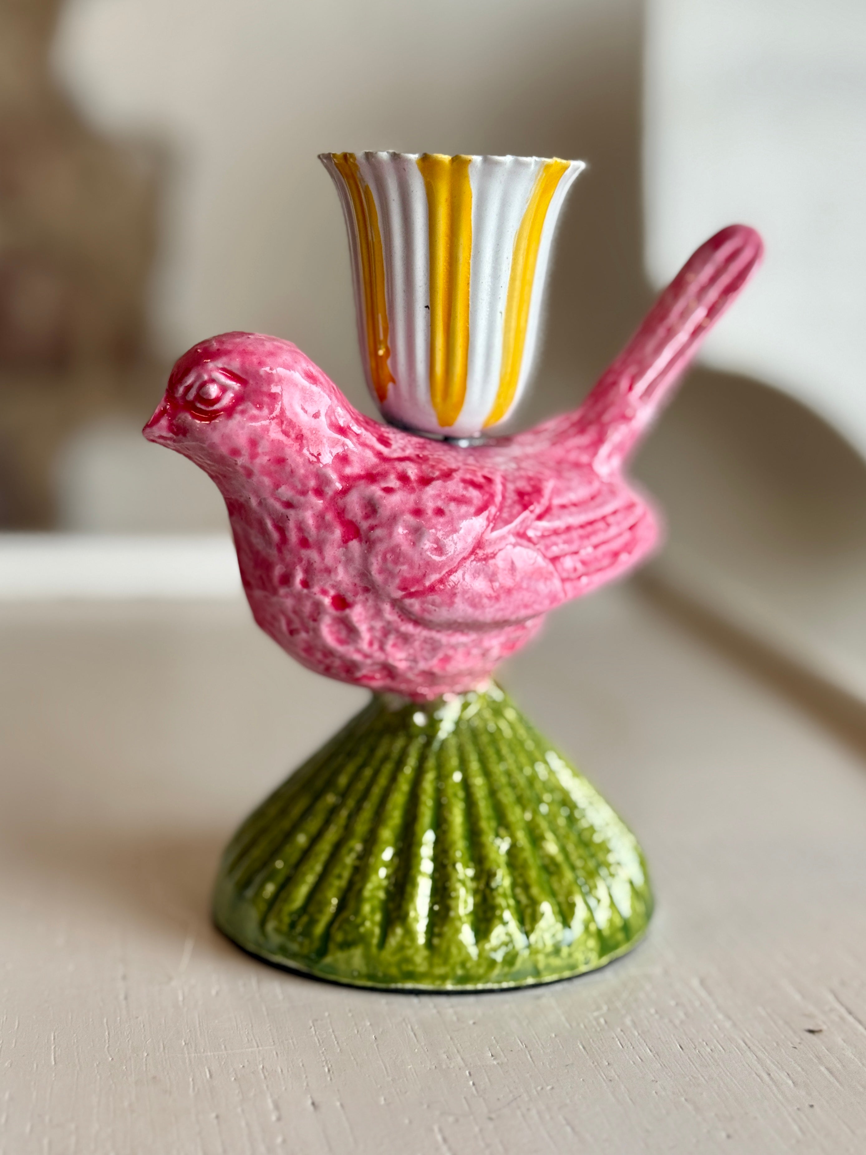 6.75" Bird Candlesticks