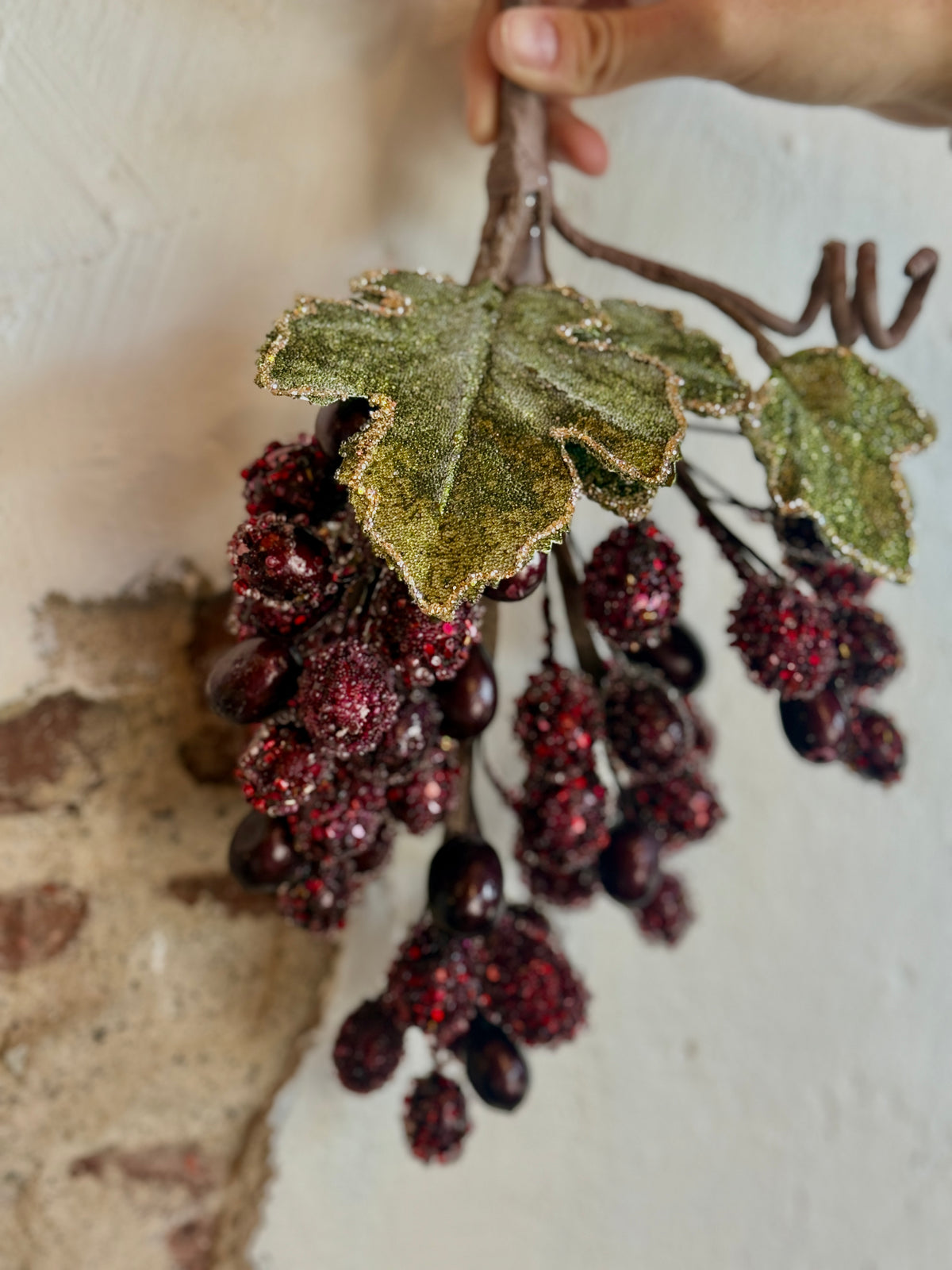 13" MICRO BEADED GRAPE CLUSTER