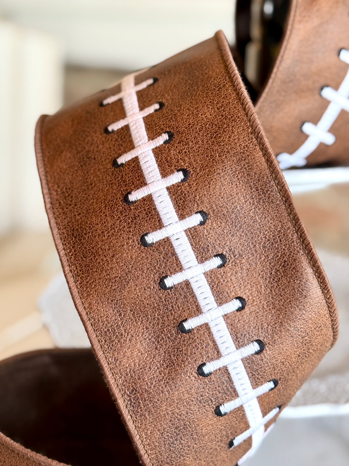 4” JME Embroidered Football Stich