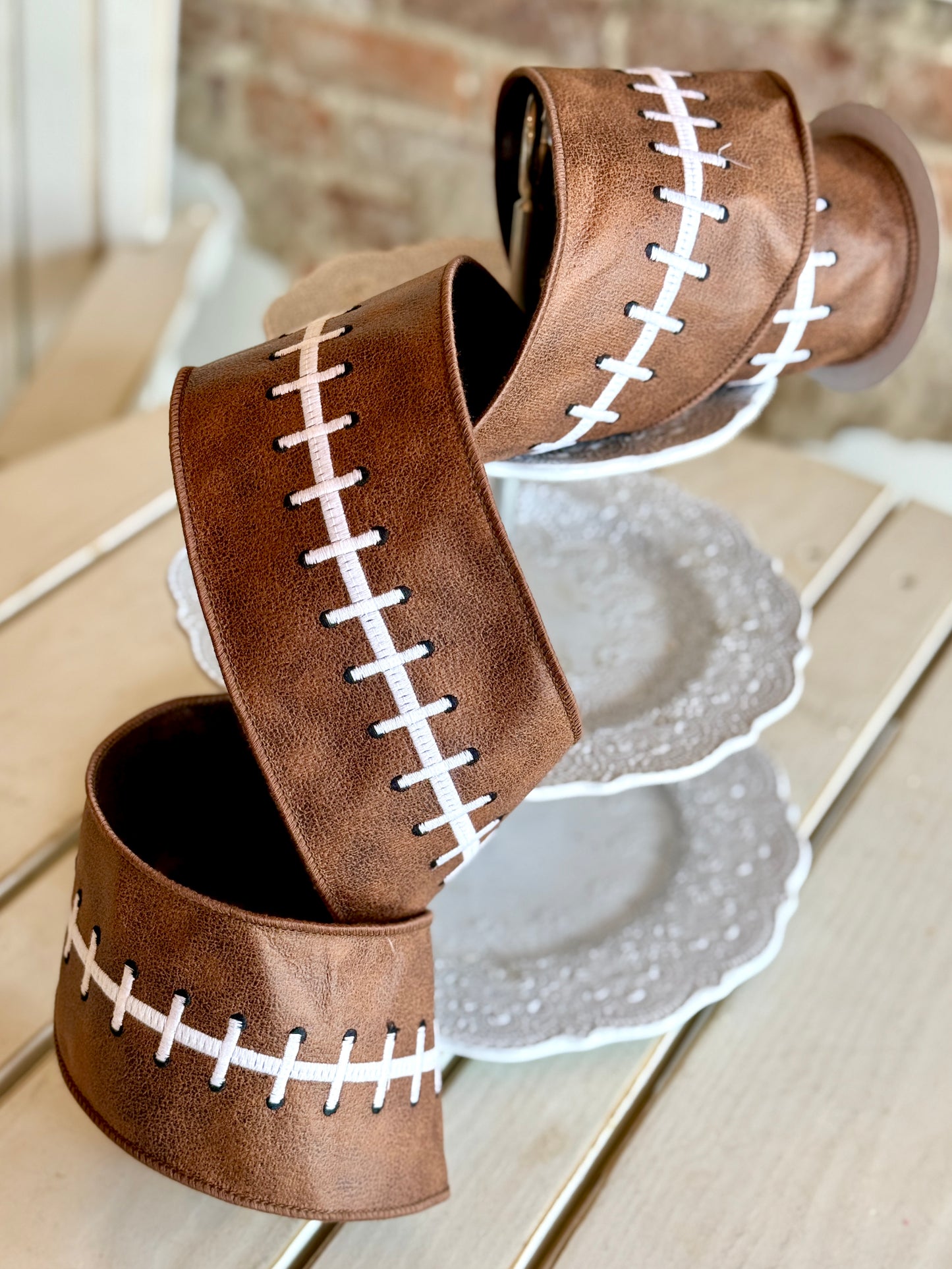 4” JME Embroidered Football Stich
