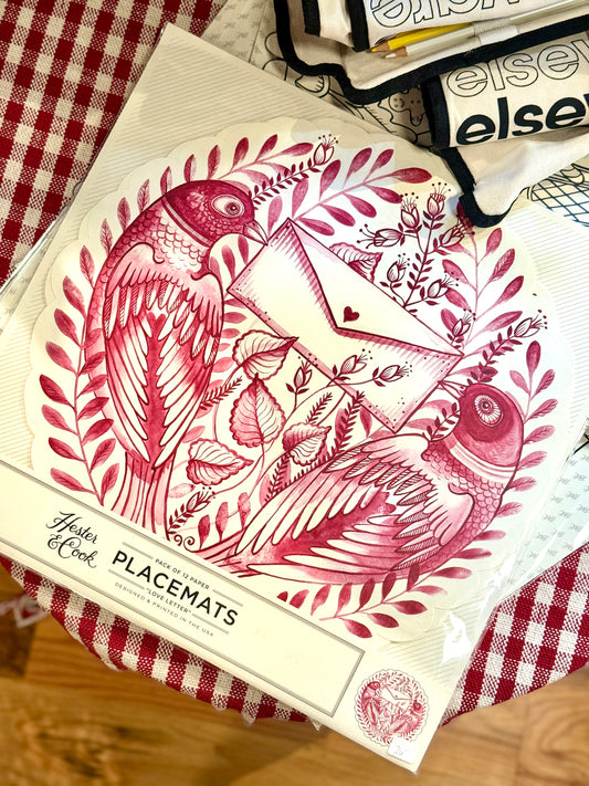 Hester & Cook “Love Letter” Placemats