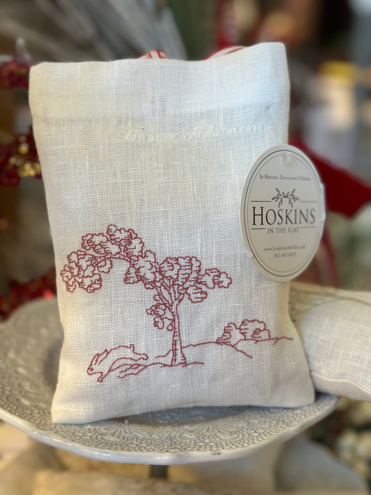 Lavender Country Embroidered Sached Pouch