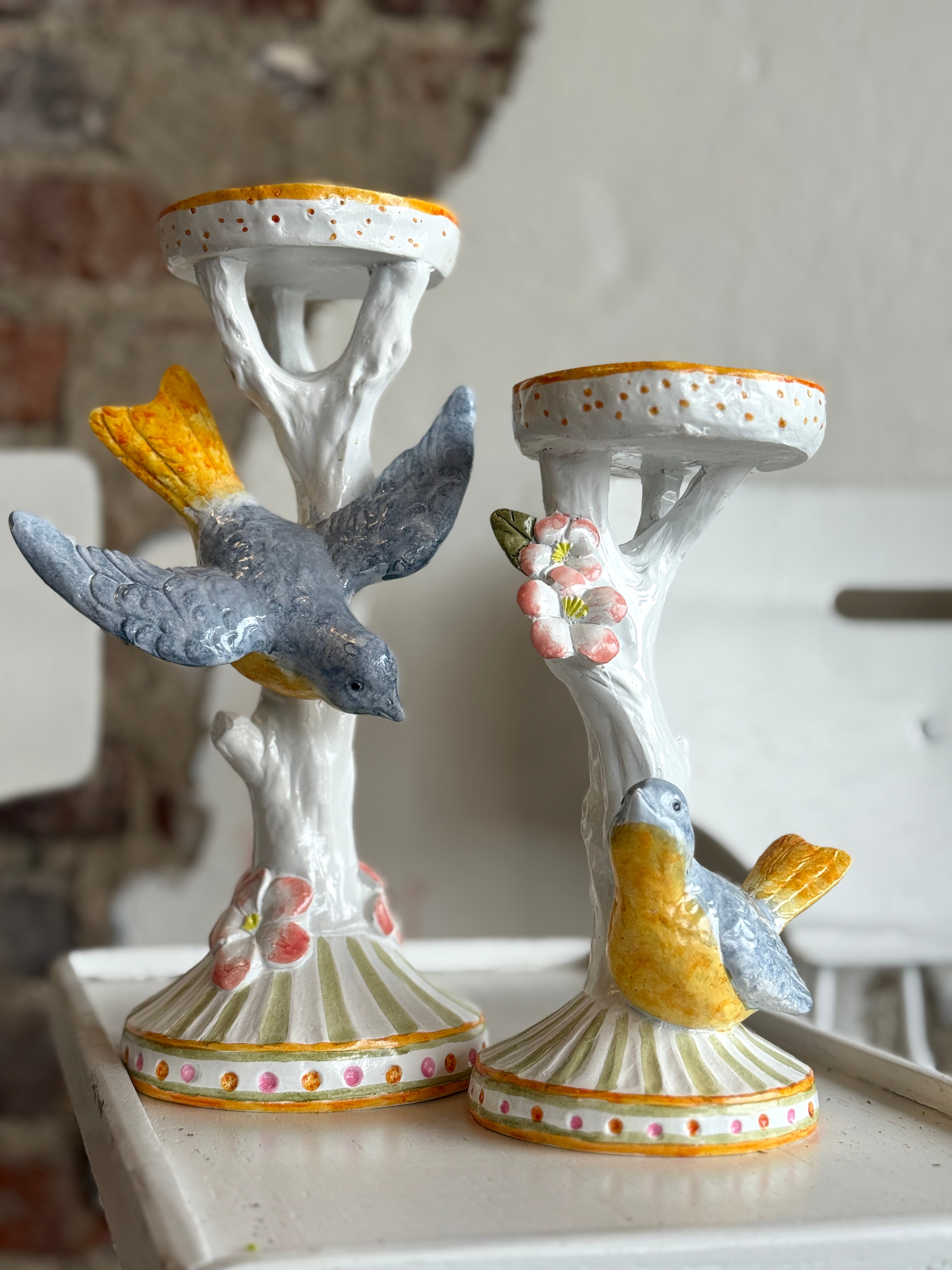 10.5" Bird on Candle Holders (SIZE OPTIONS)