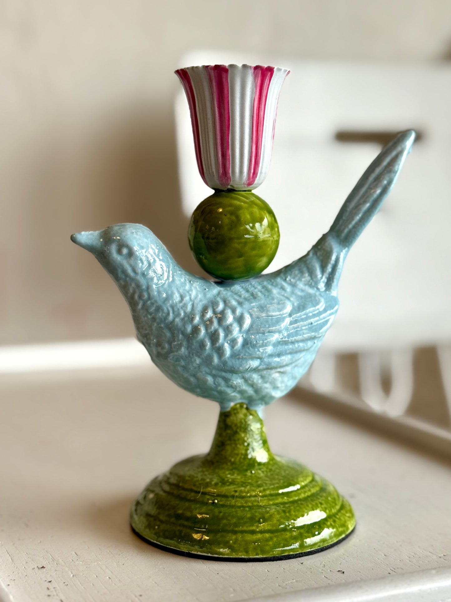 6.75" Bird Candlesticks