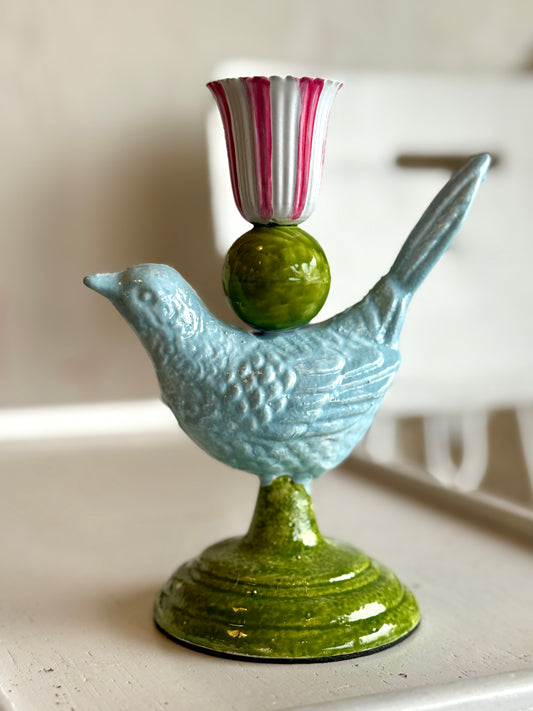 6.75" Bird Candlesticks