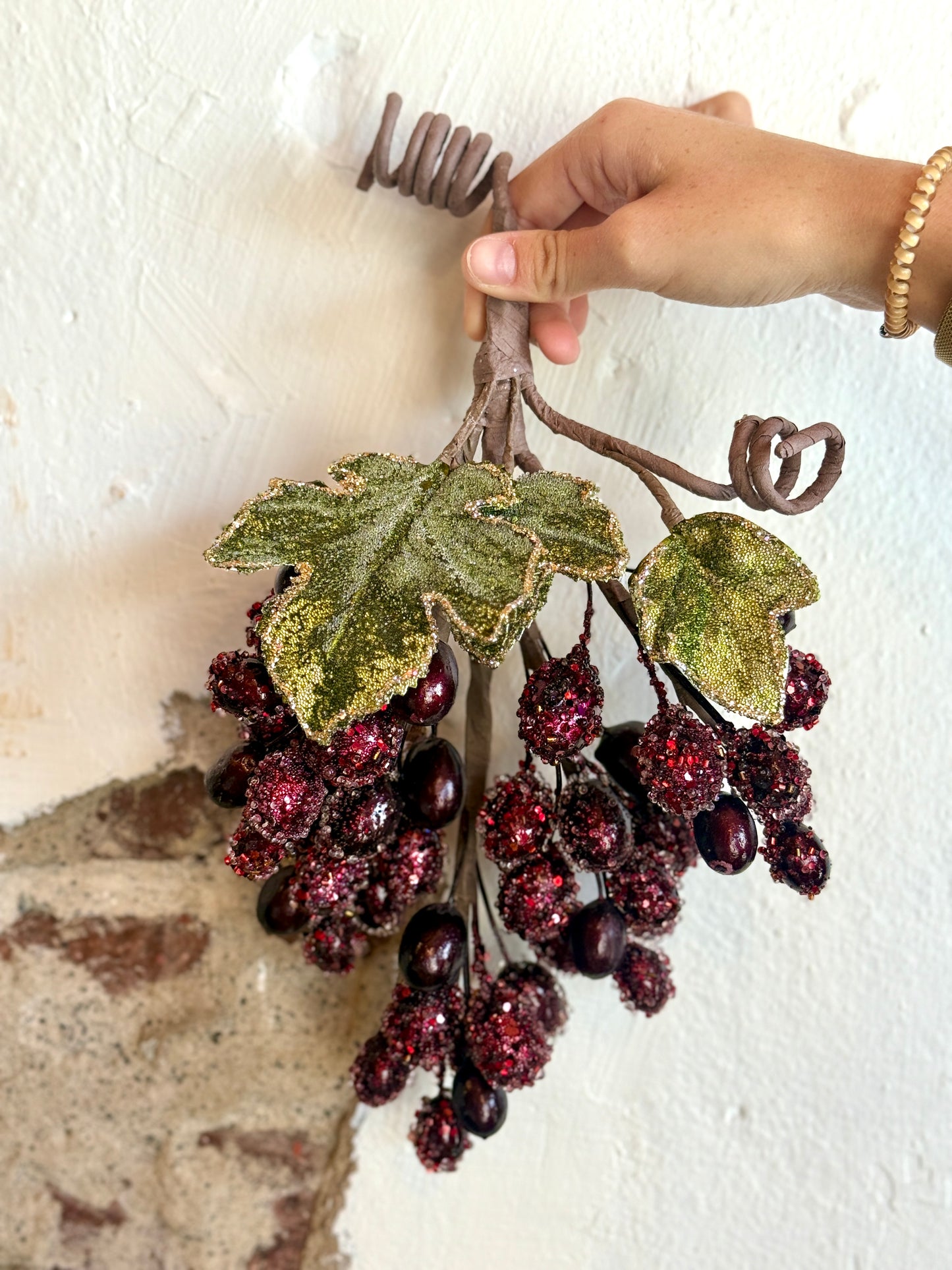 13" MICRO BEADED GRAPE CLUSTER