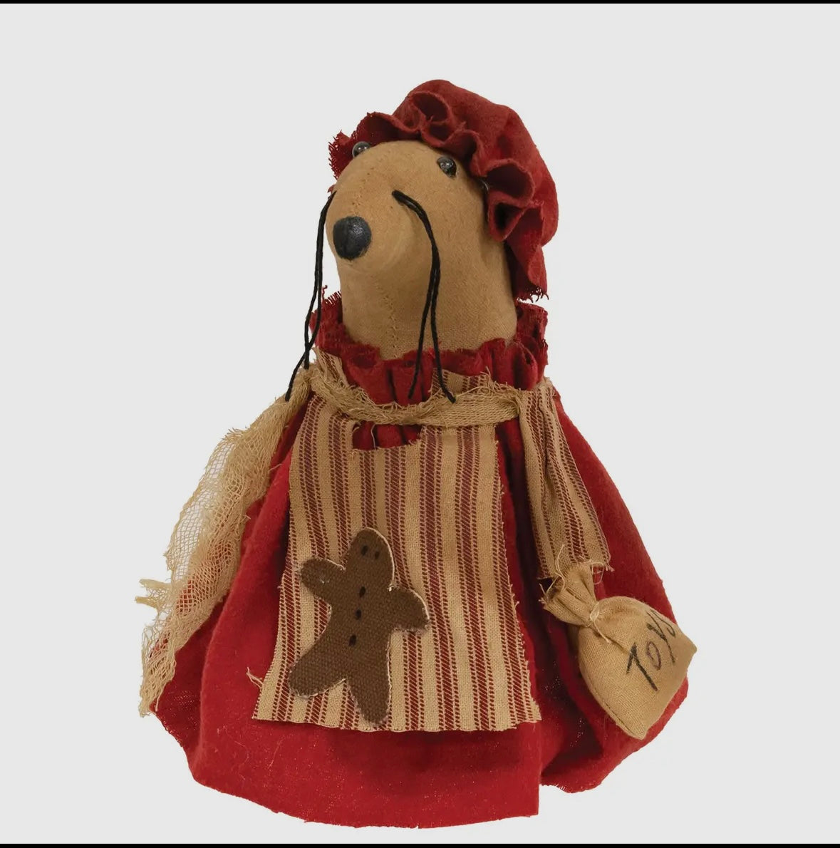Mrs Mouse Claus with a Gingerbread Apron