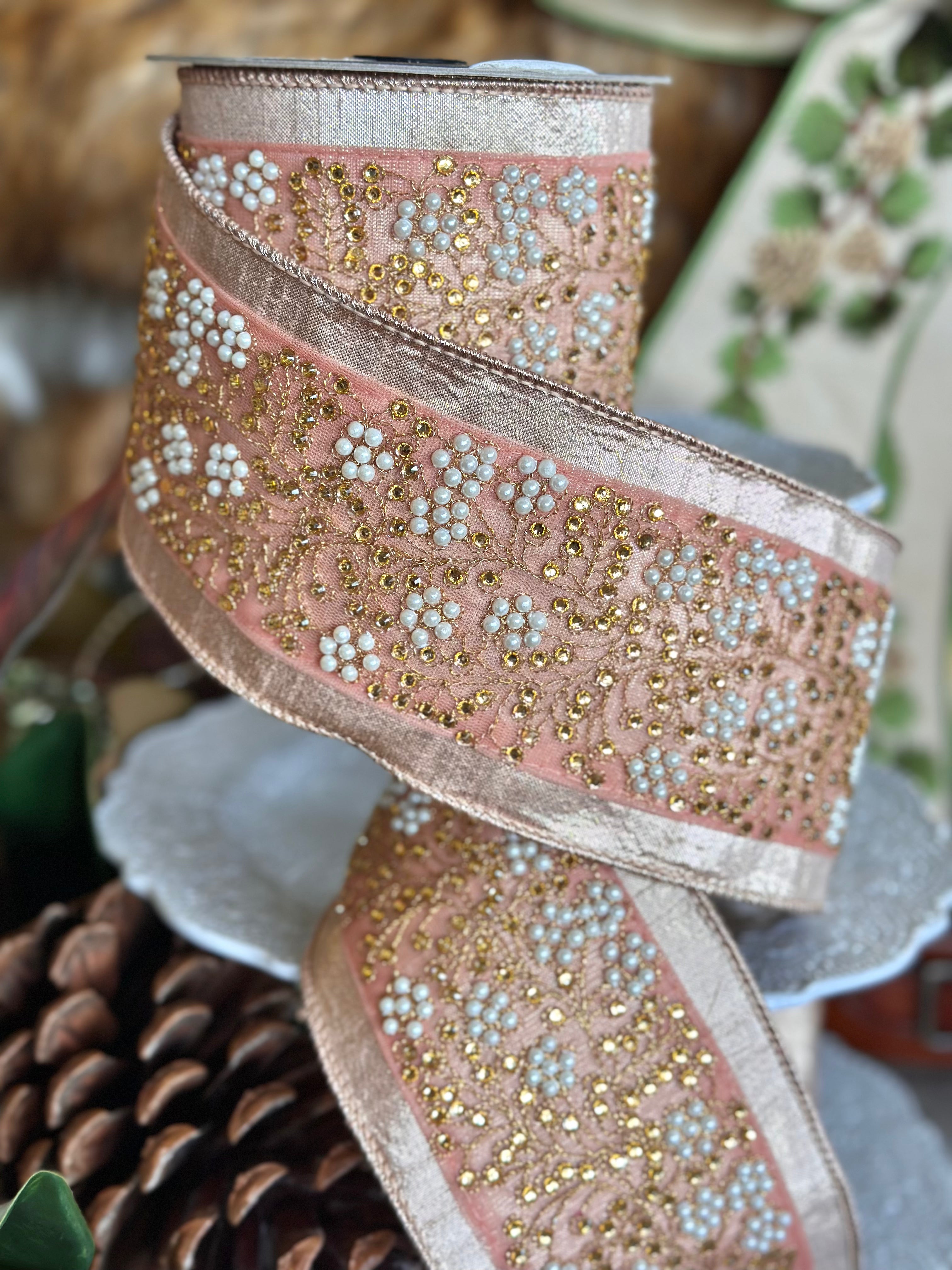 4" Edwardian Vine Ribbon
