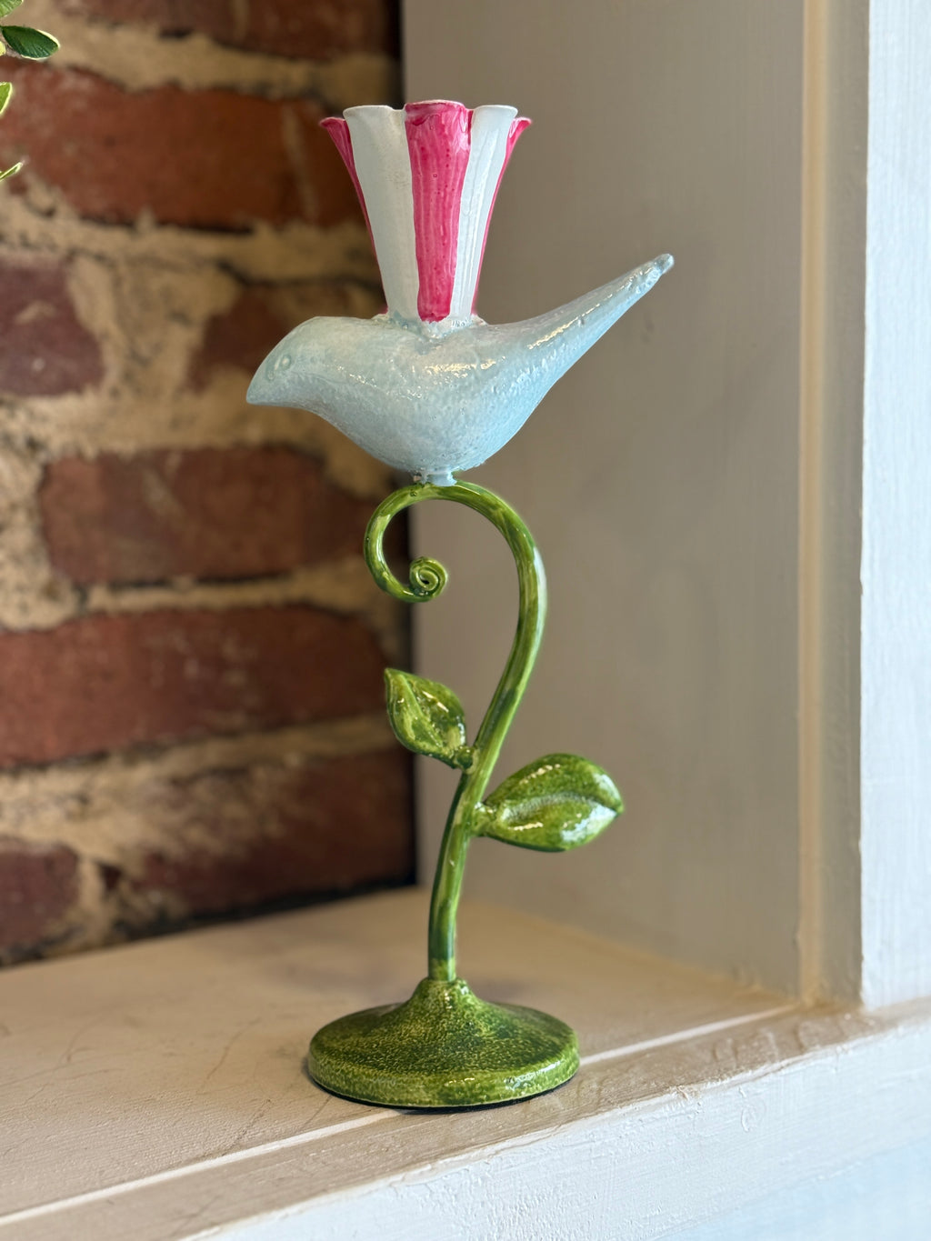 11" Bird on Vine Candlesticks